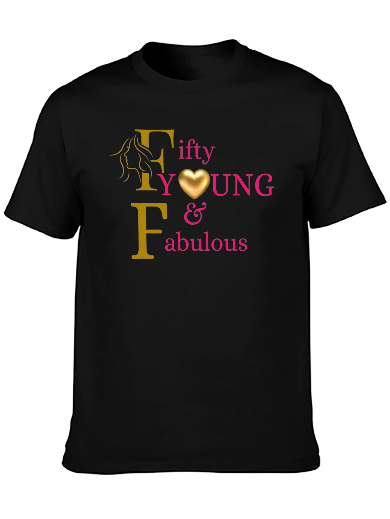Fifty Young & Fabulous Black Graphic Tee