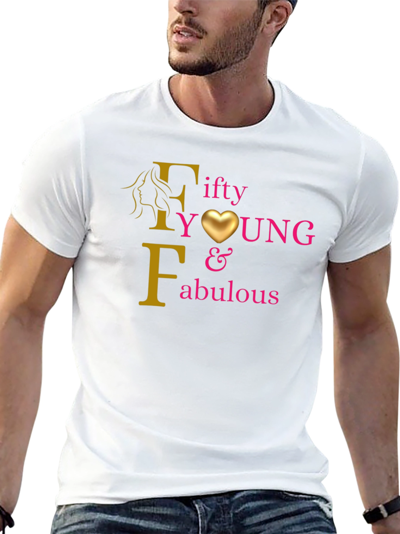 Fifty Young & Fabulous Black Graphic Tee