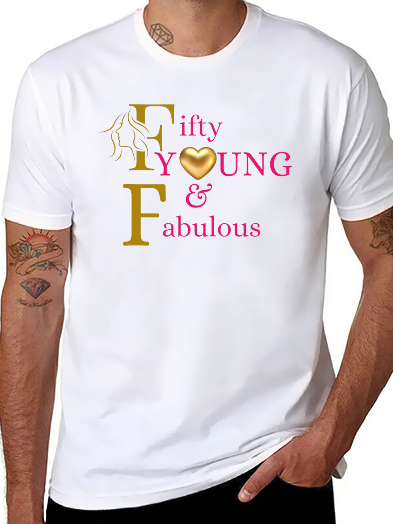 Fifty Young & Fabulous Black Graphic Tee