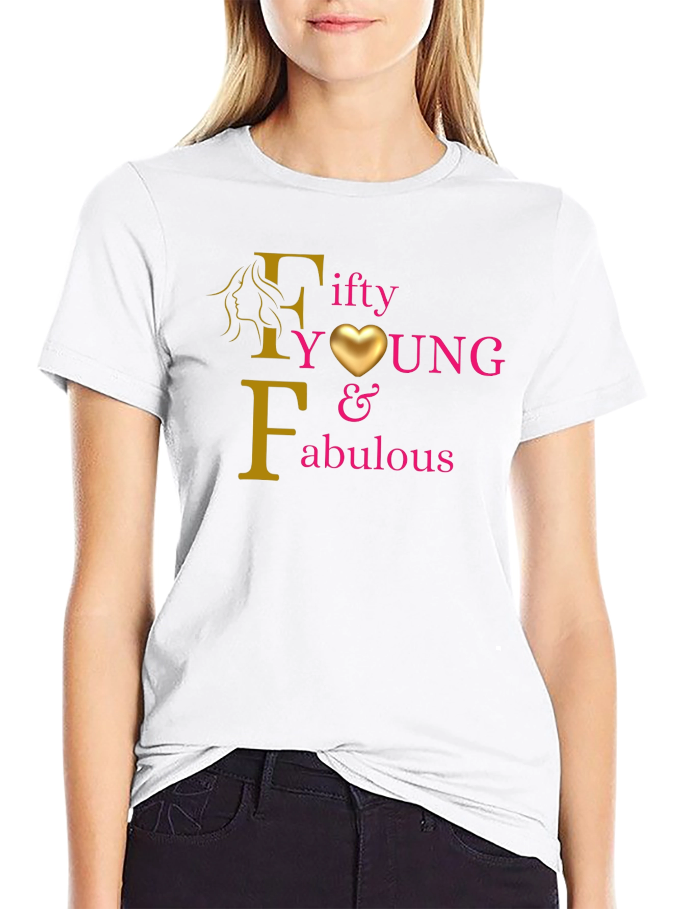 Fifty Young & Fabulous Black Graphic Tee