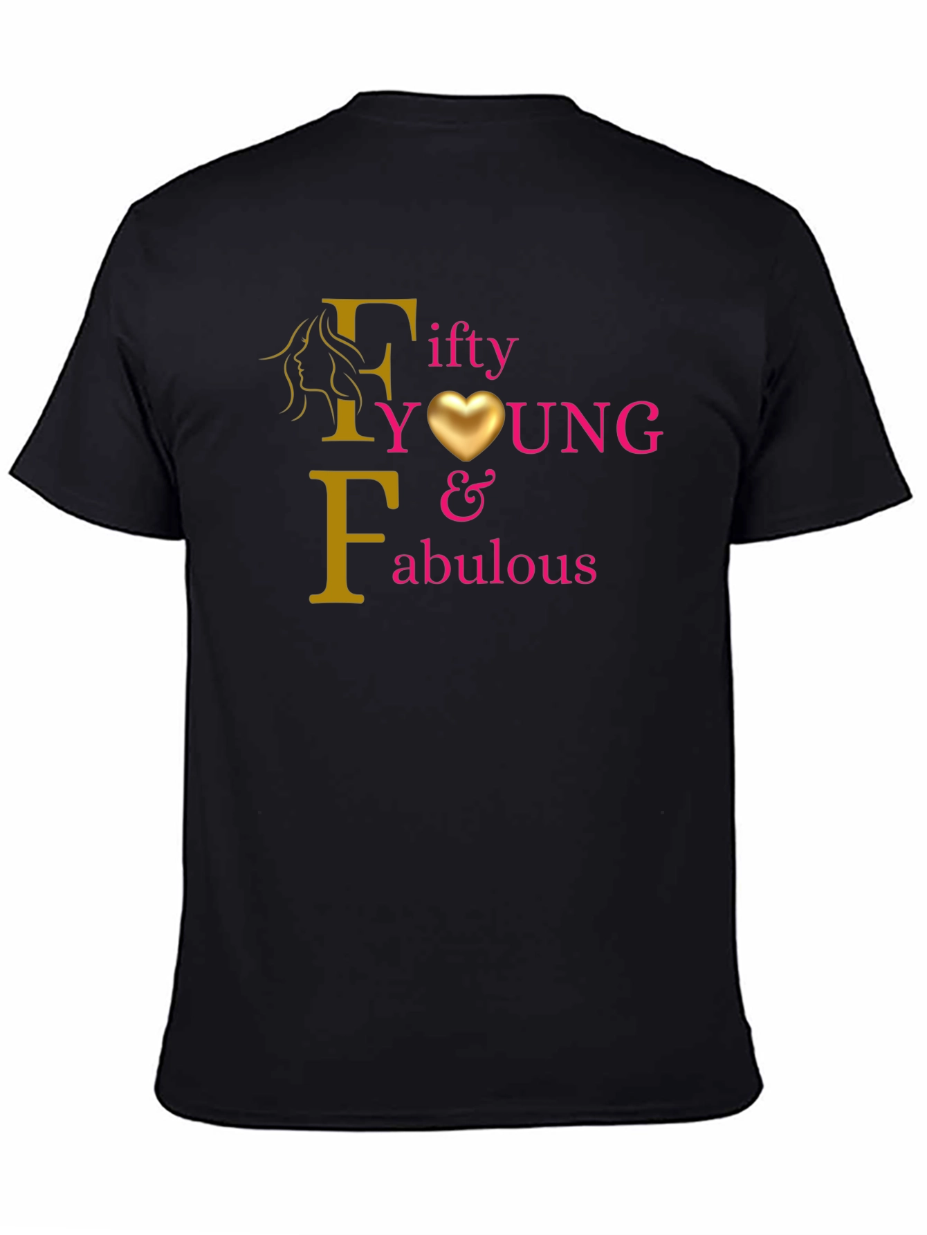Fifty Young & Fabulous Black Graphic Tee