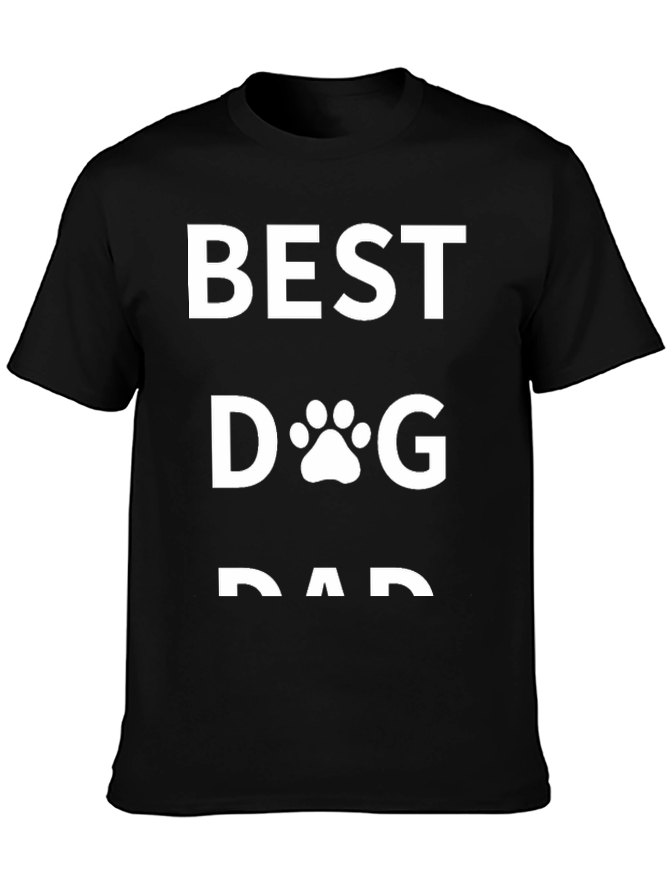Best Dog Dad T-Shirt - Black Graphic Tee