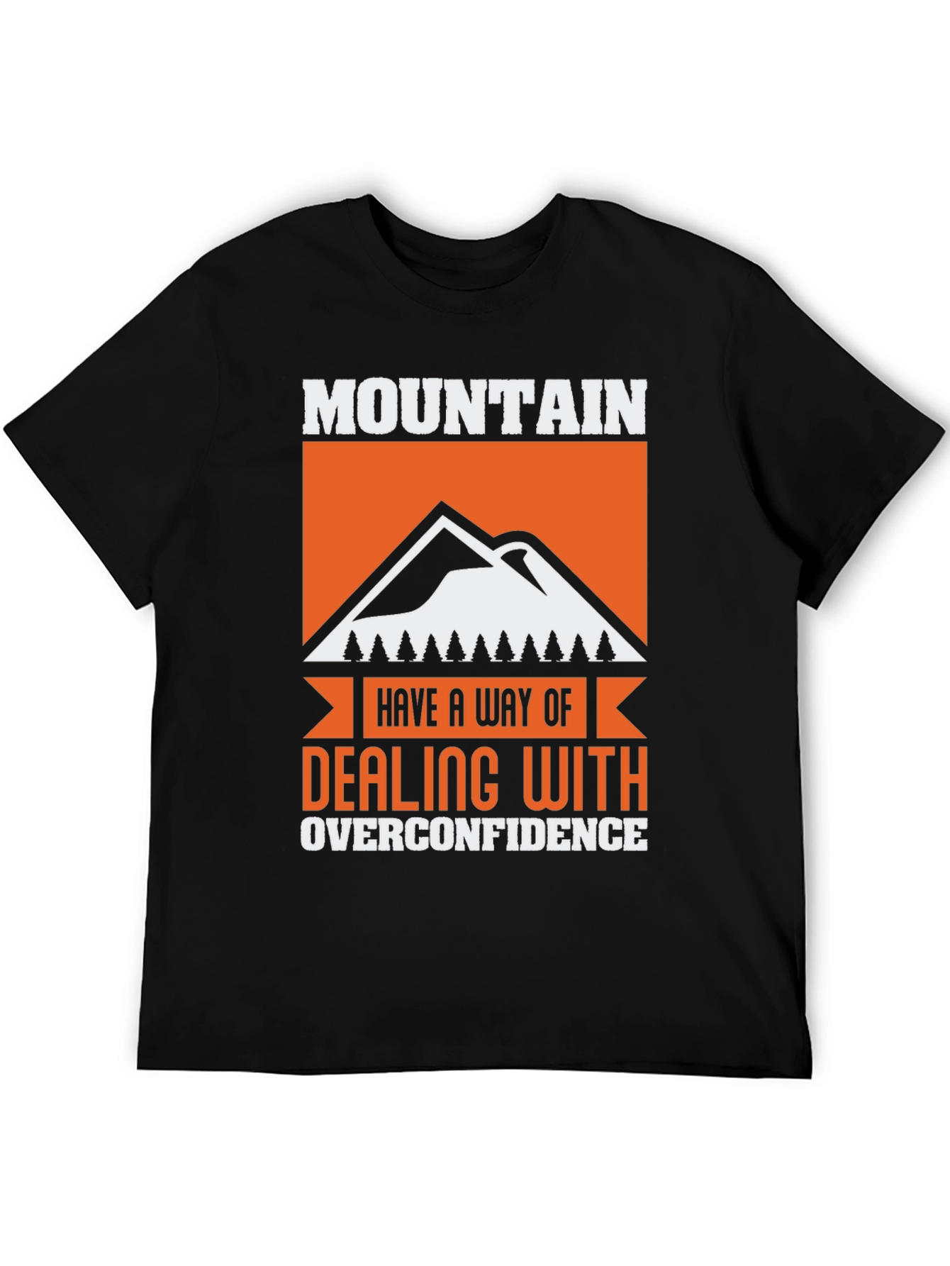 Mountain Overconfidence Graphic Tee - Black Cotton Blend
