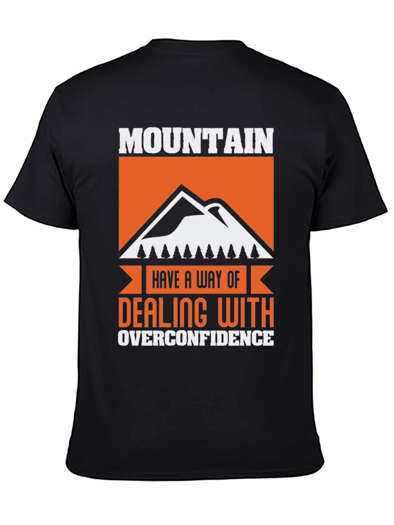 Mountain Overconfidence Graphic Tee - Black Cotton Blend