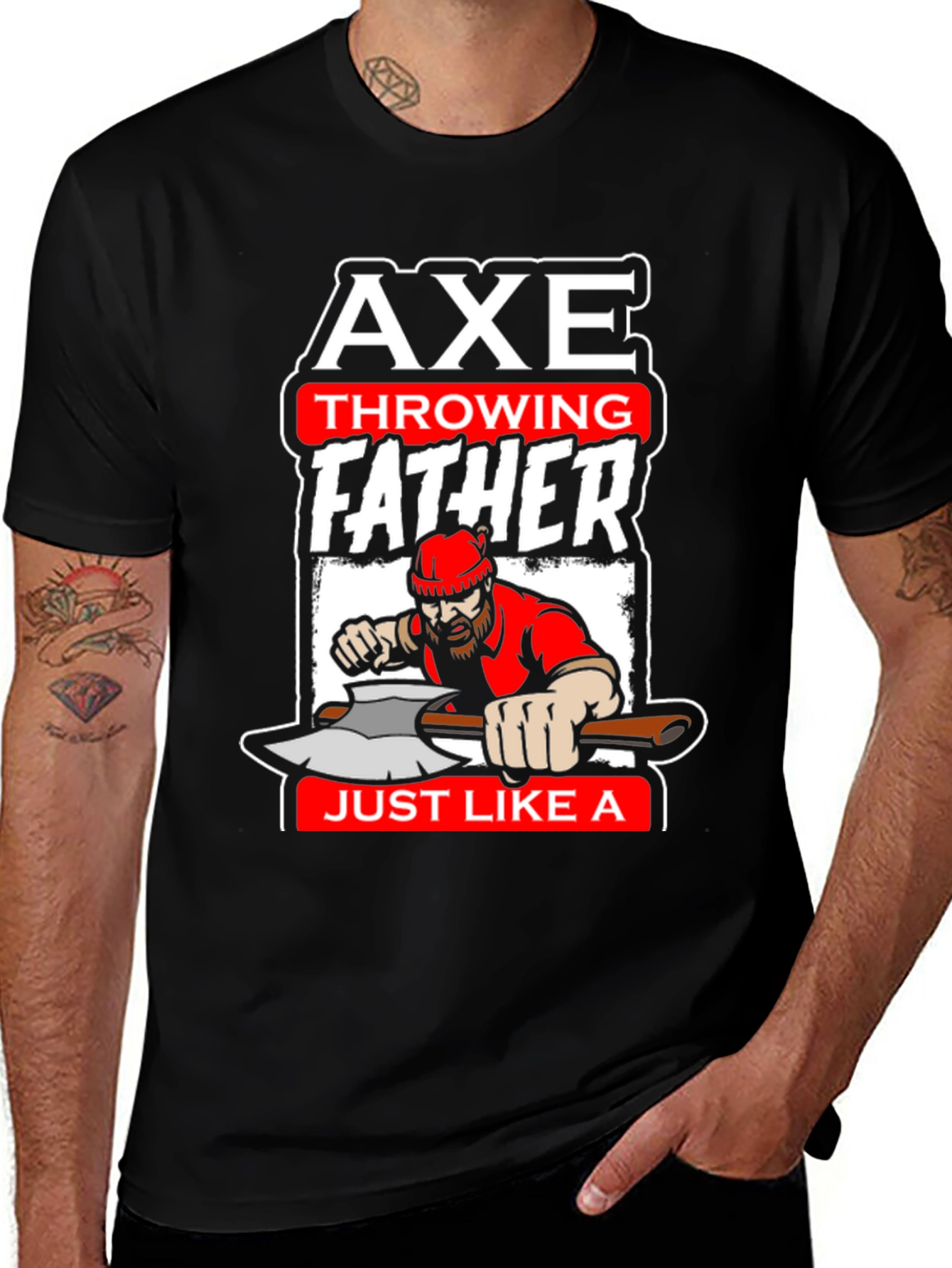 Axe Throwing Father T-Shirt