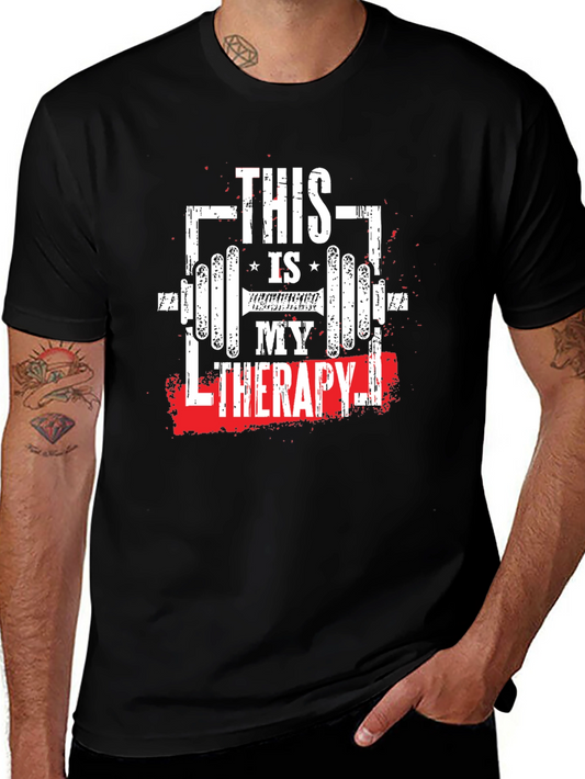 This Is My Therapy Graphic T-Shirt - Gym Workout Tee