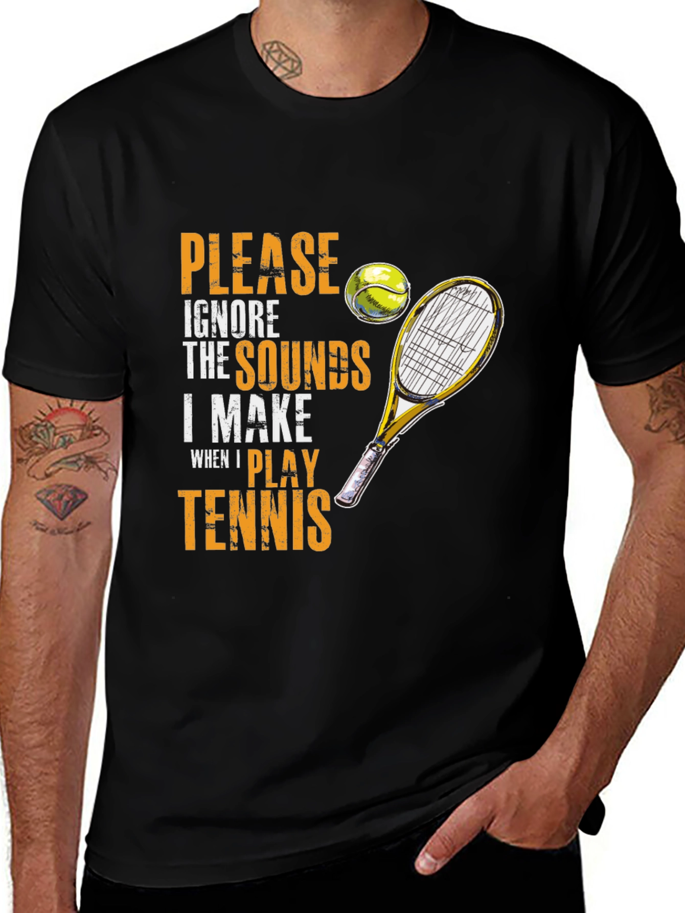 Tennis Player Humor Graphic T-Shirt