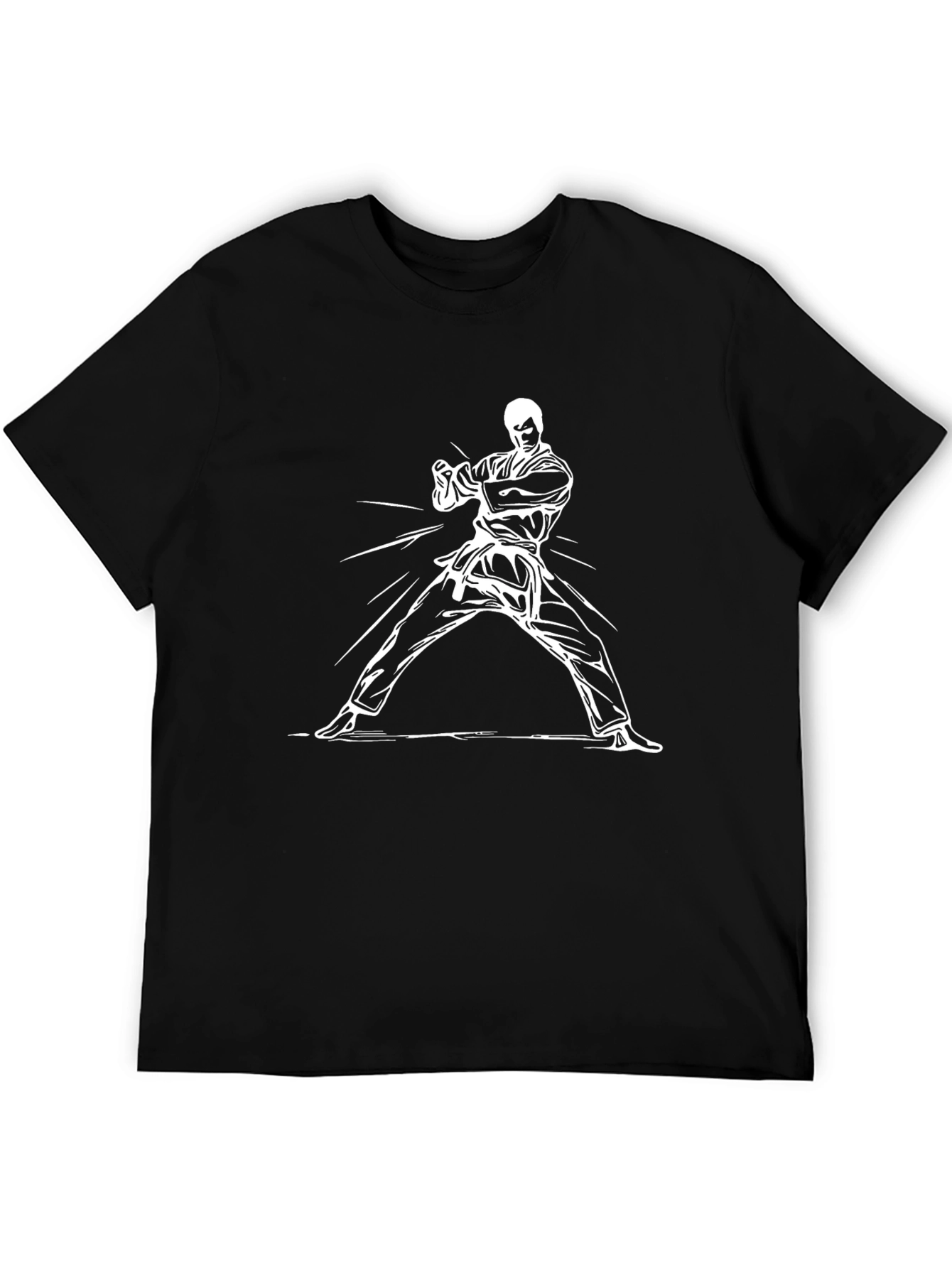 Karate Pose Graphic Tee - Black