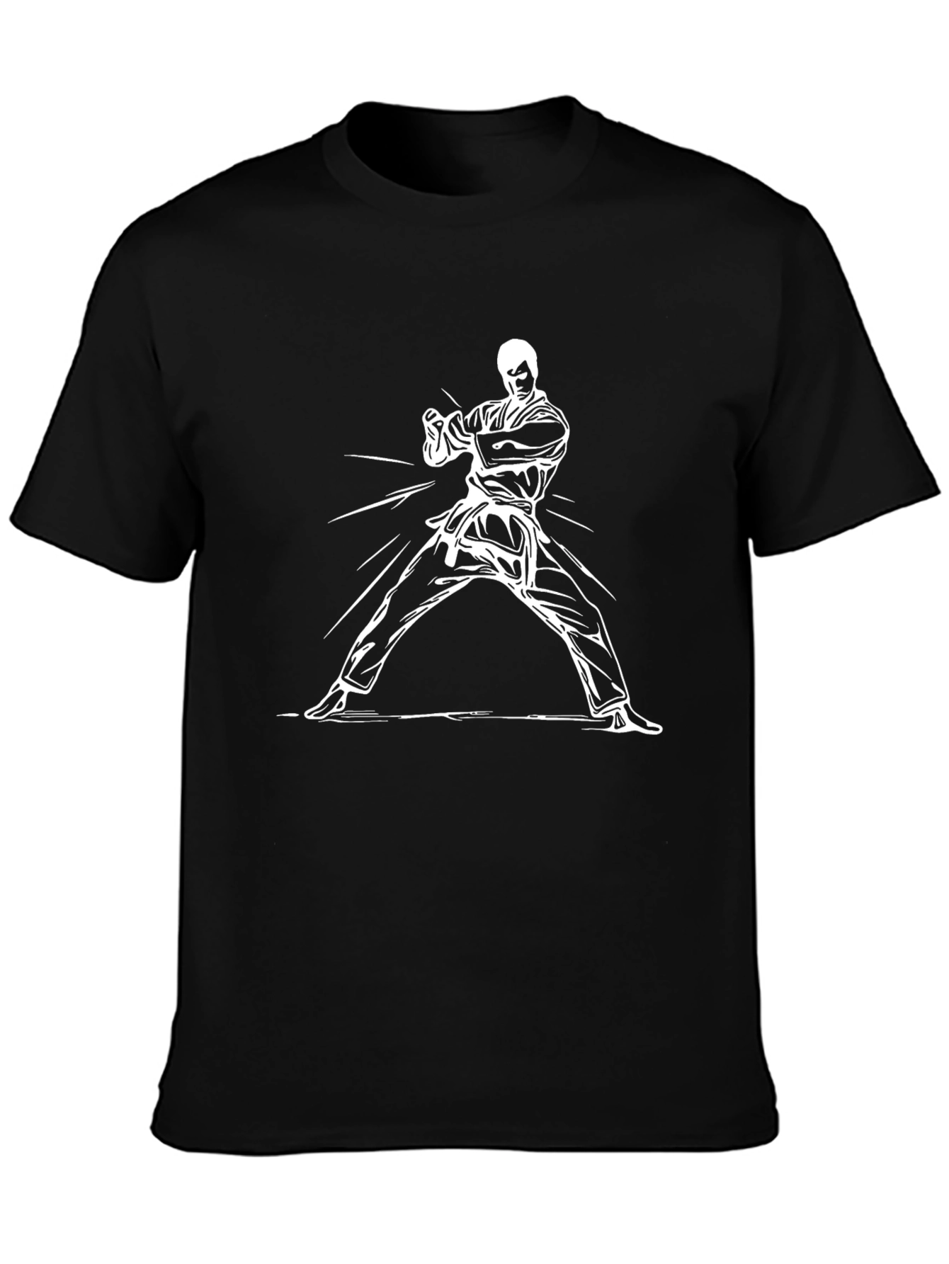 Karate Pose Graphic Tee - Black
