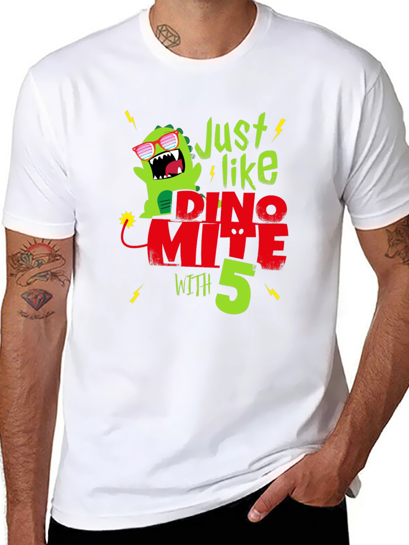 Dino-mite 5th Birthday T-Shirt