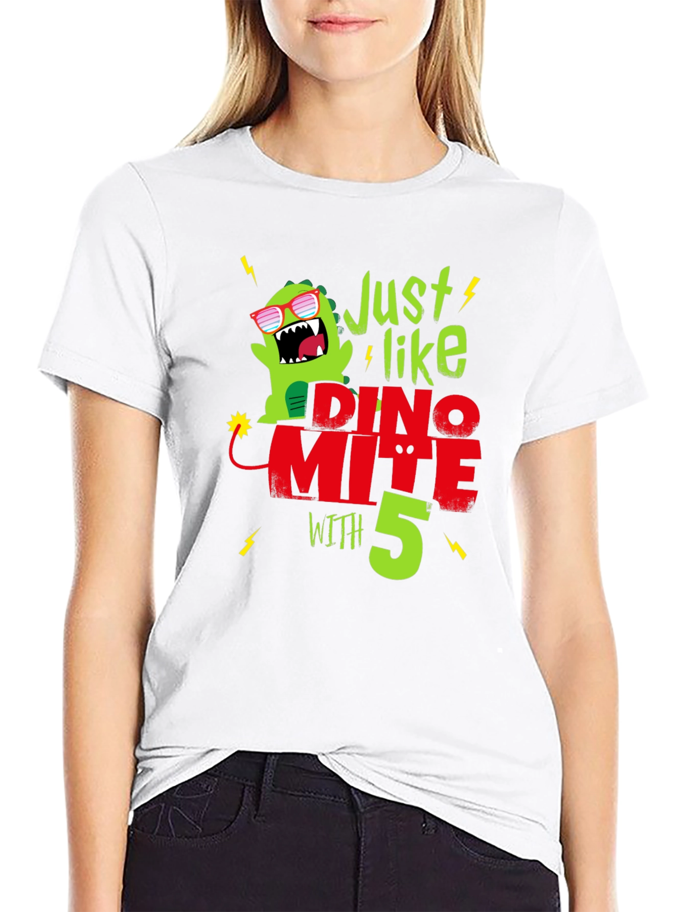 Dino-mite 5th Birthday T-Shirt