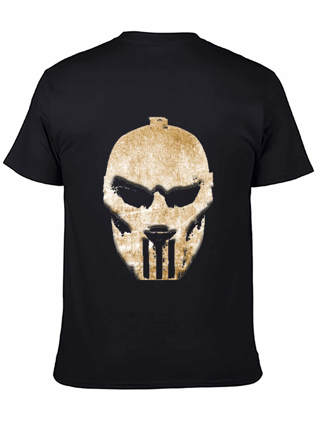 Masked Vigilante Graphic Tee - Black Cotton