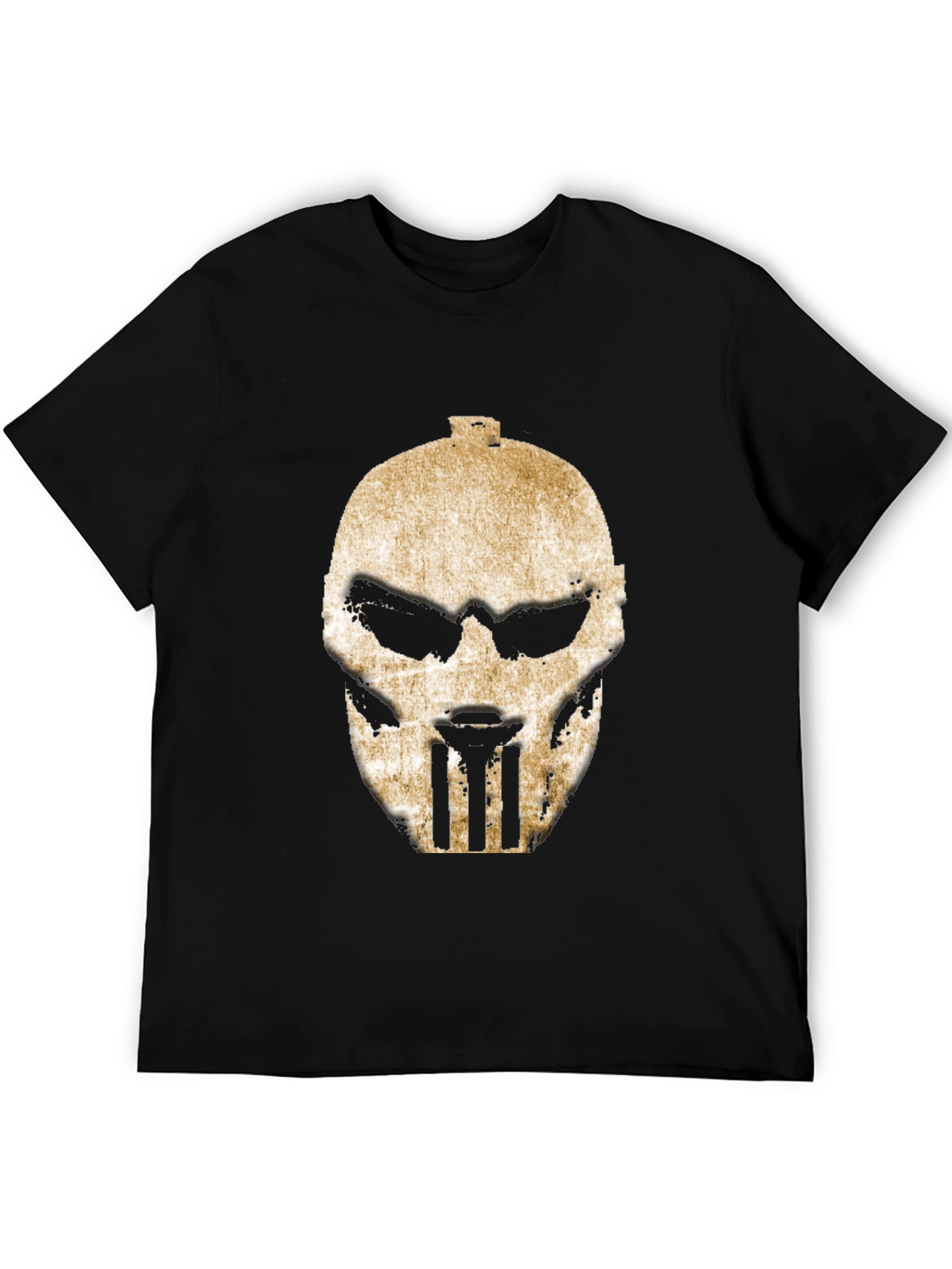 Masked Vigilante Graphic Tee - Black Cotton