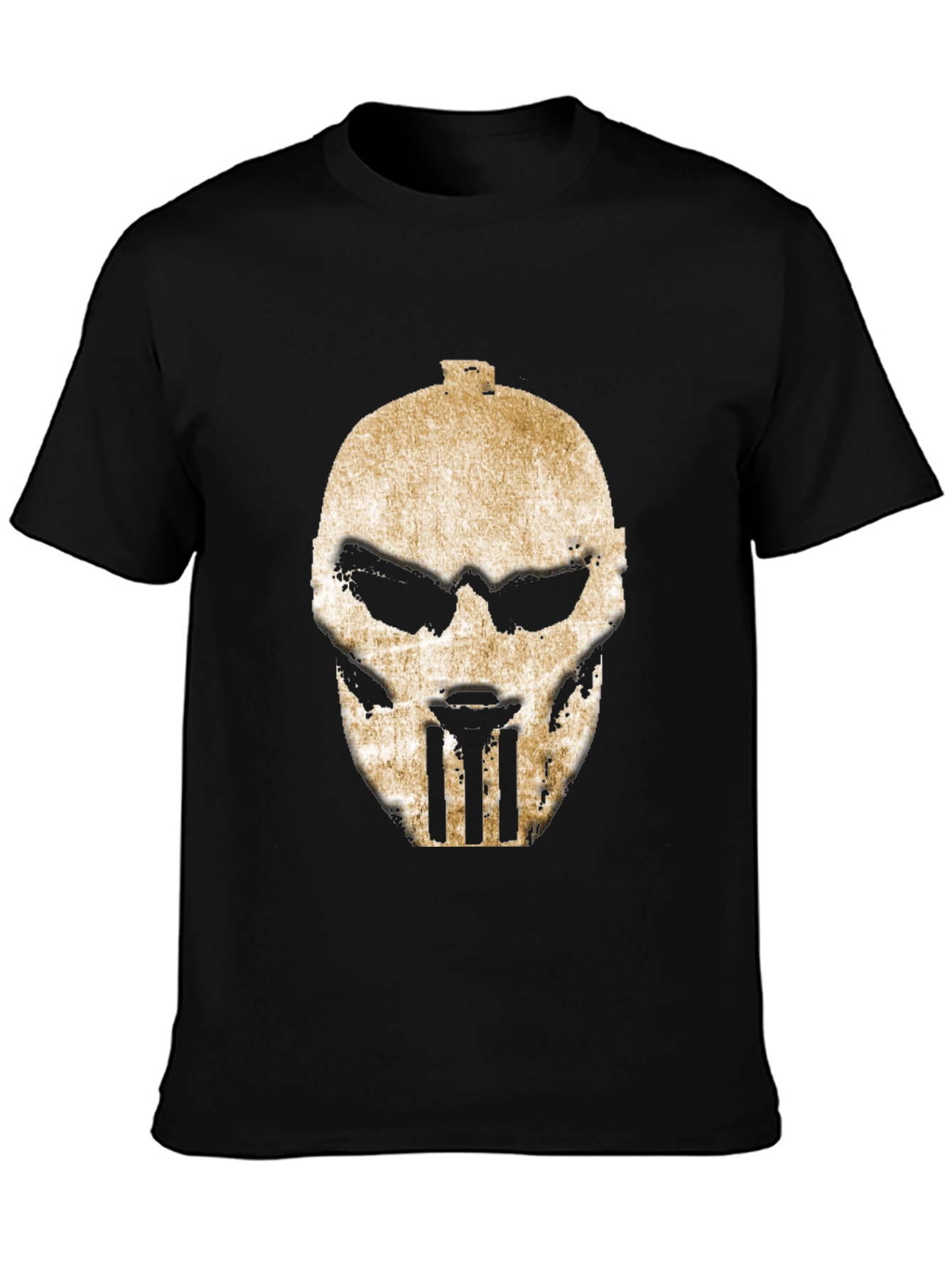 Masked Vigilante Graphic Tee - Black Cotton