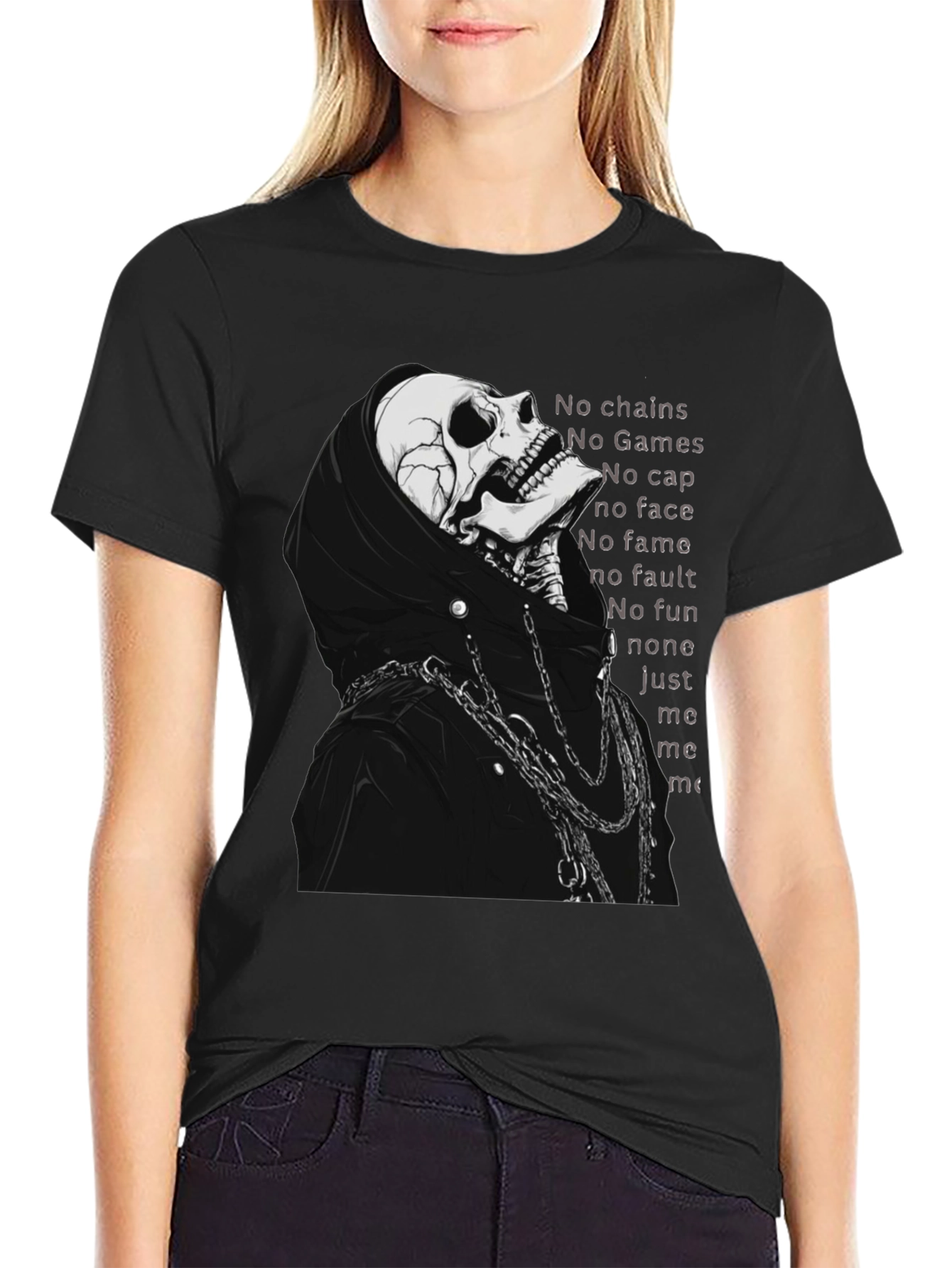 Grim Reaper Skeleton T-Shirt - No Chains
