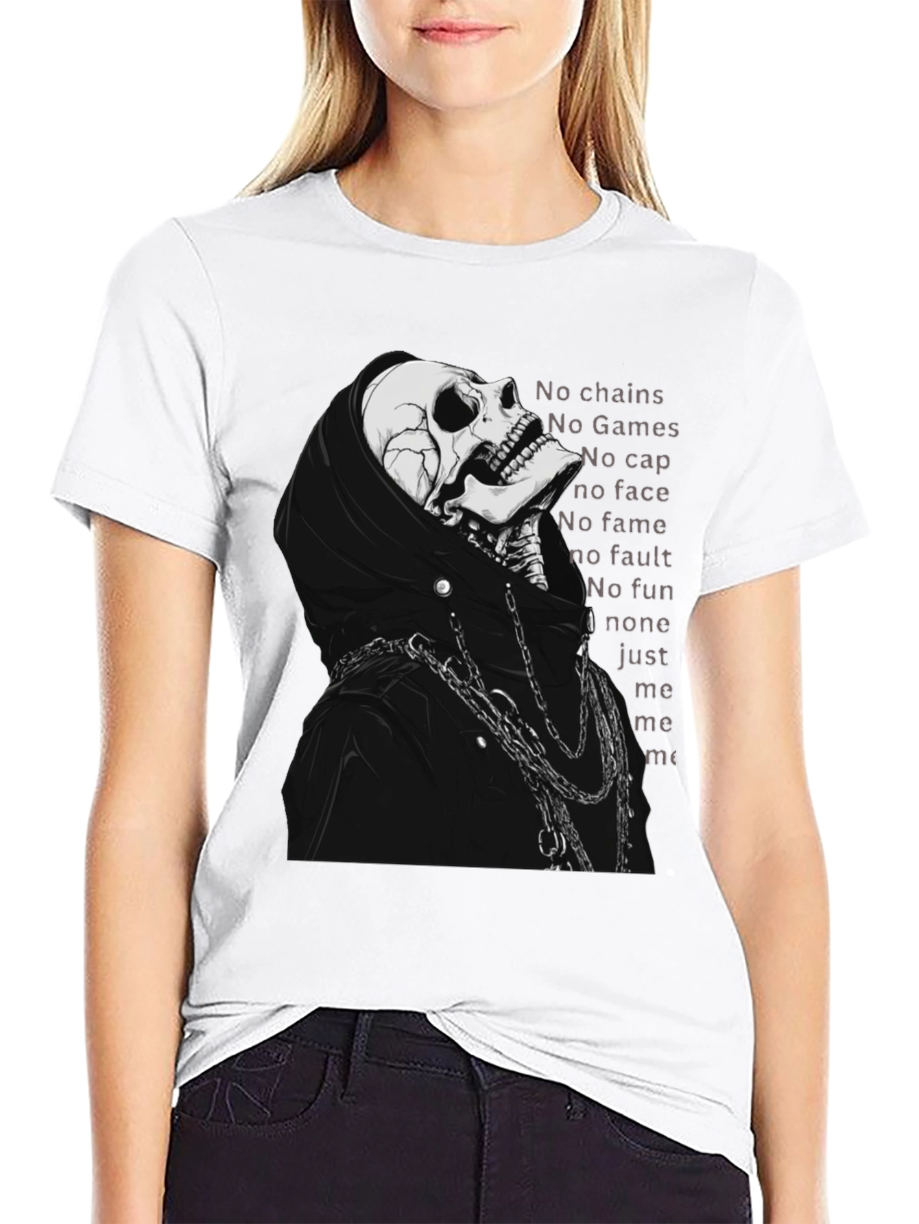 Grim Reaper Skeleton T-Shirt - No Chains