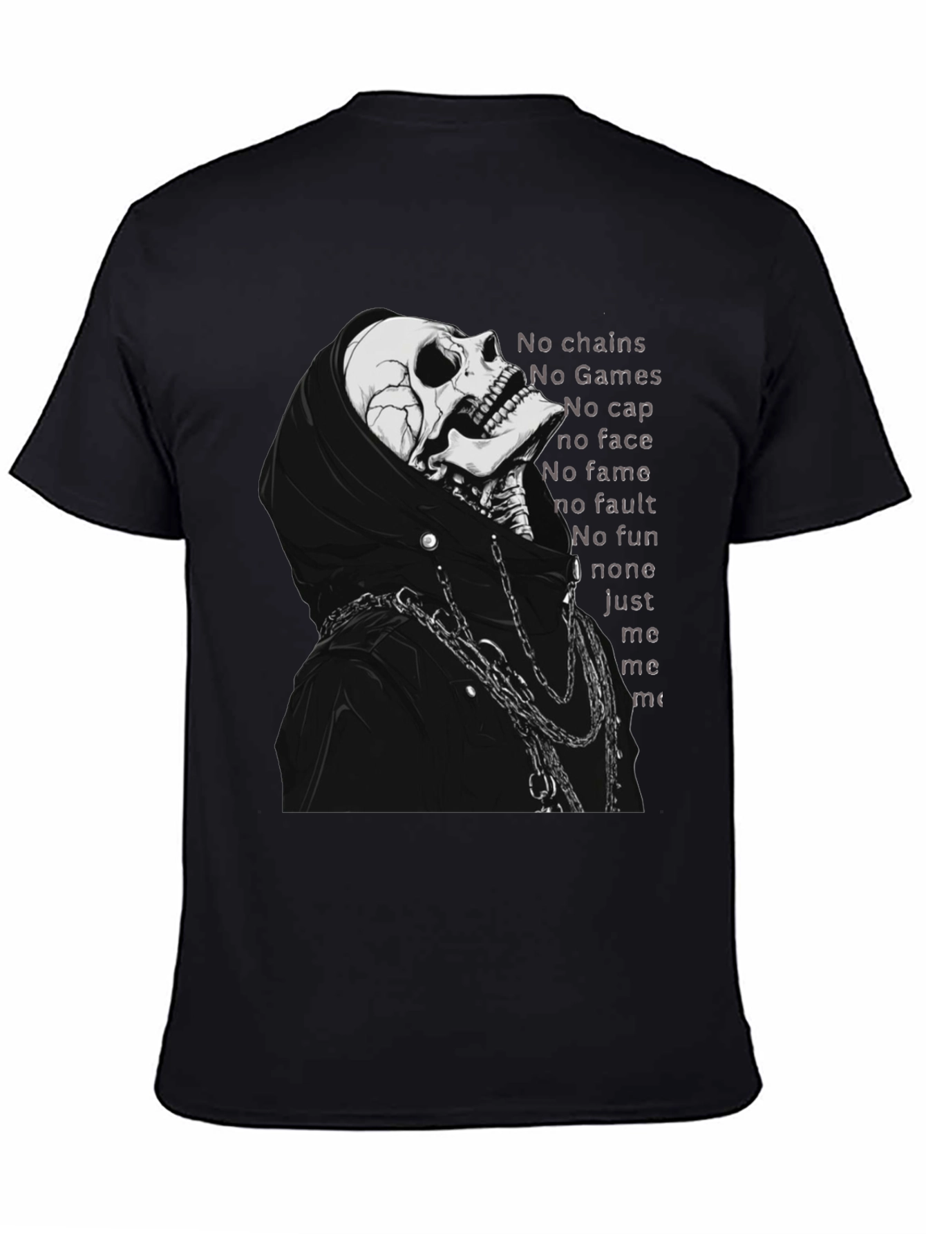 Grim Reaper Skeleton T-Shirt - No Chains