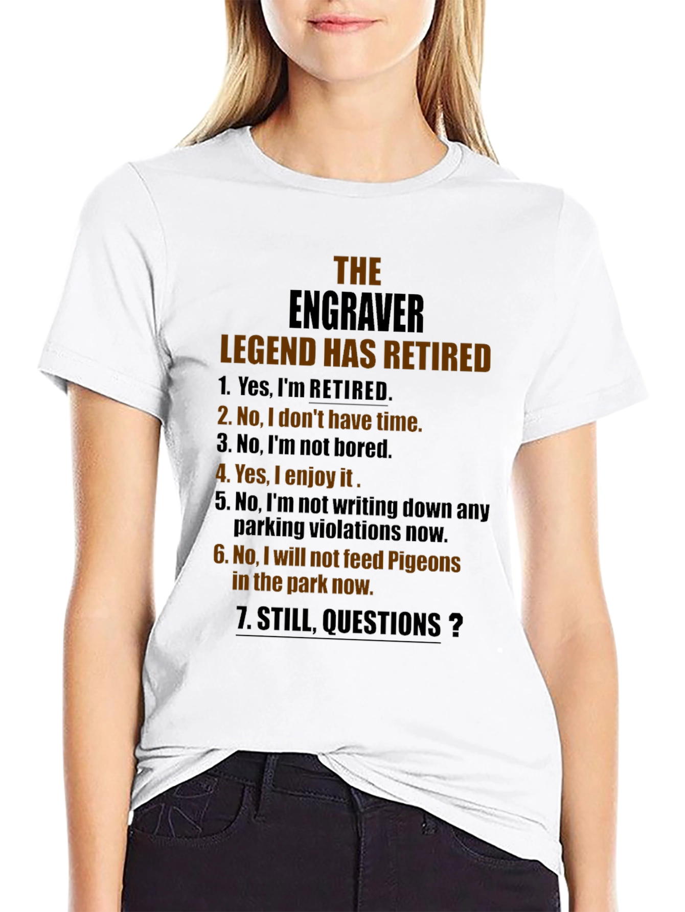 Engraver Retired Legend Graphic T-Shirt