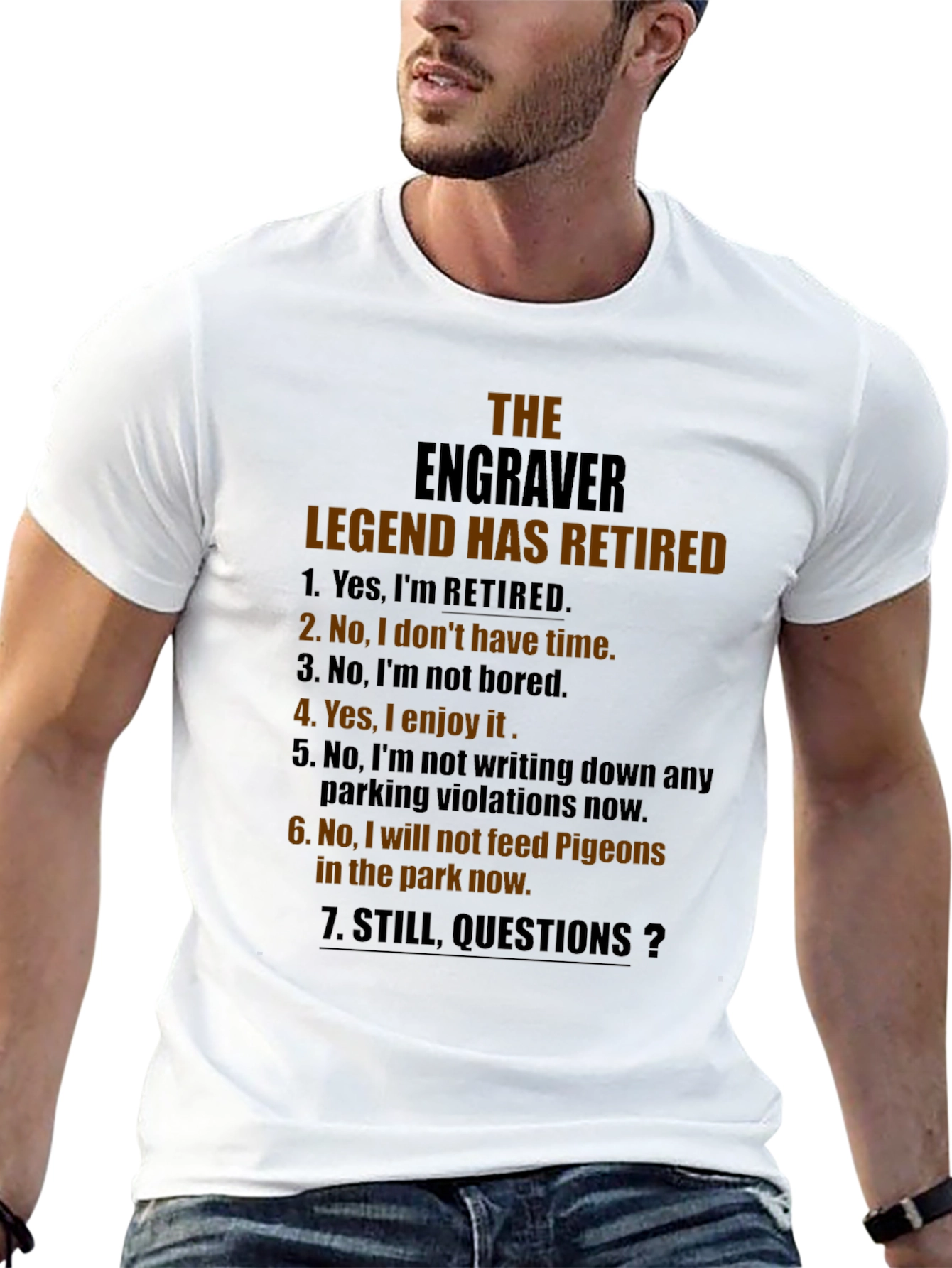 Engraver Retired Legend Graphic T-Shirt