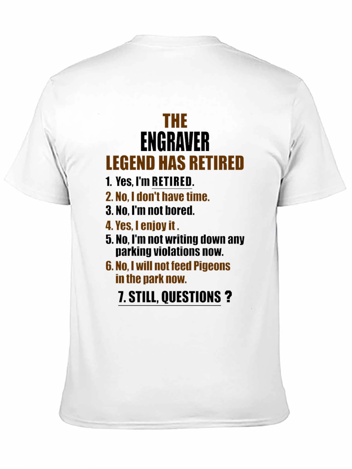 Engraver Retired Legend Graphic T-Shirt