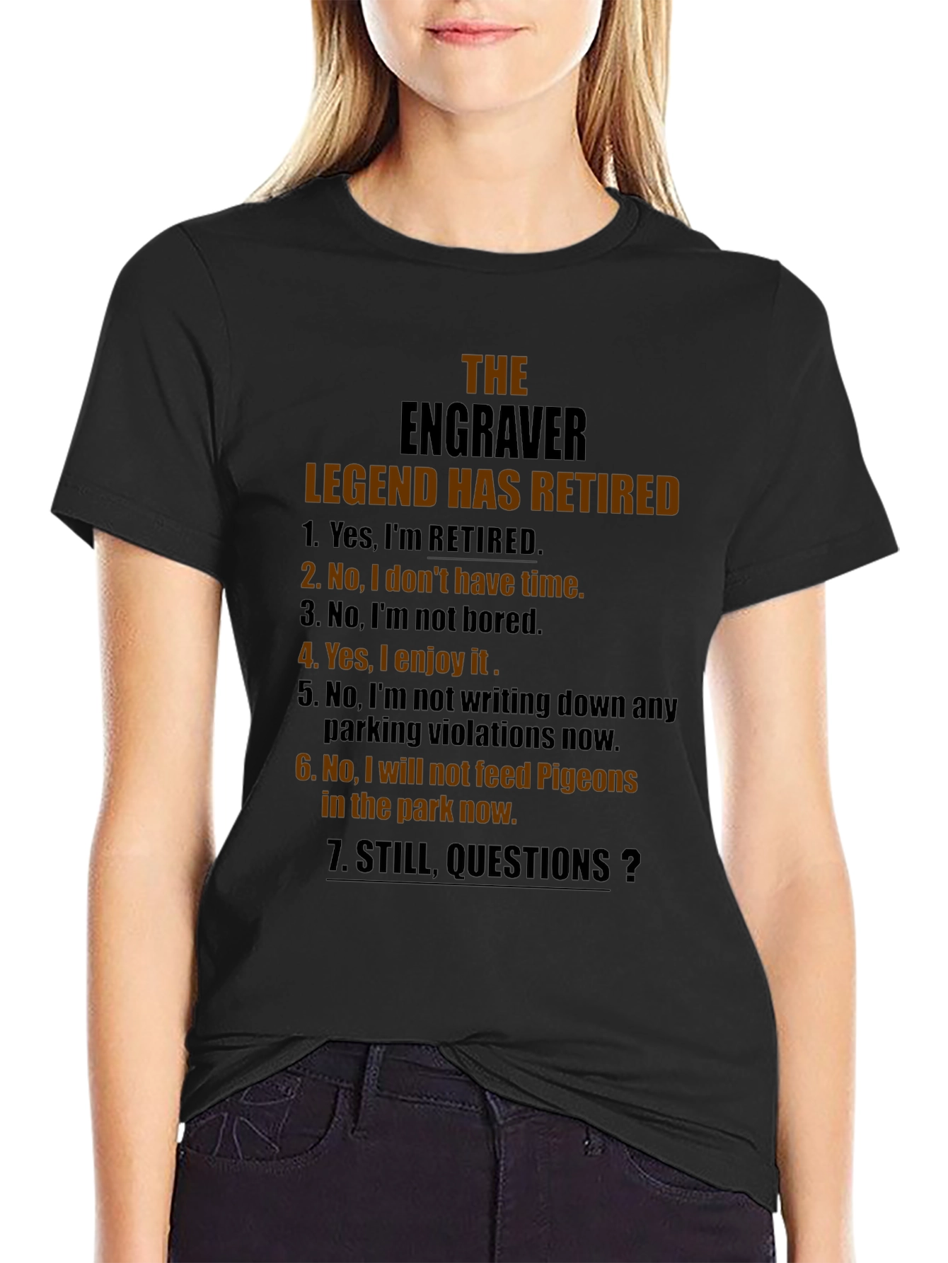 Engraver Retired Legend Graphic T-Shirt