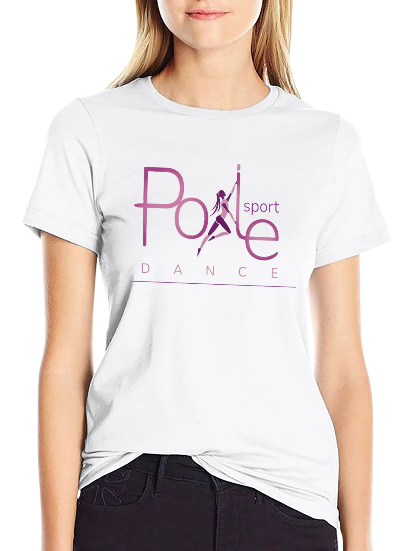 Pole Dance Sport Graphic Tee - Black