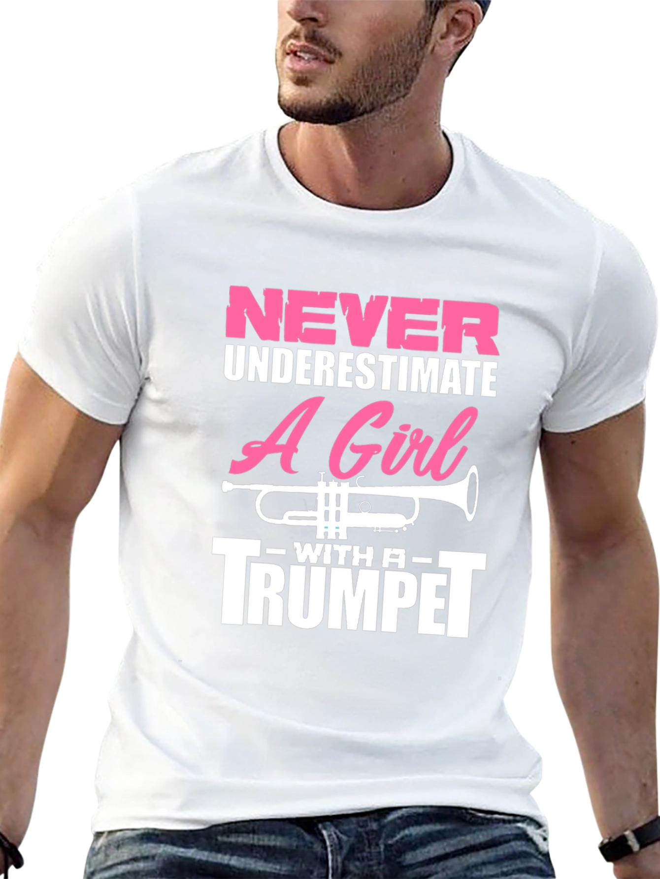Never Underestimate A Girl With A Trumpet T-Shirt