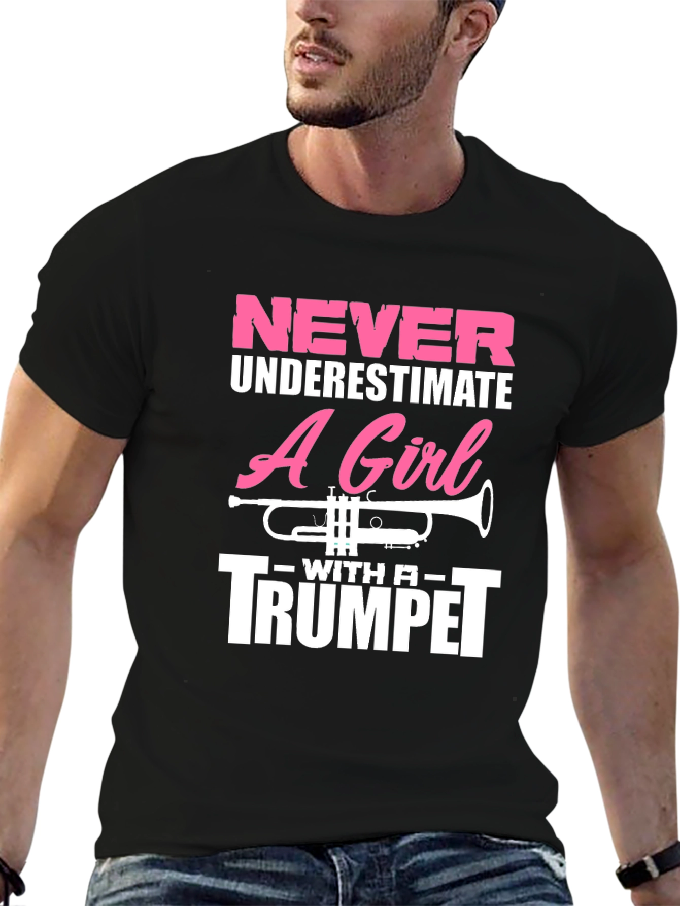 Never Underestimate A Girl With A Trumpet T-Shirt