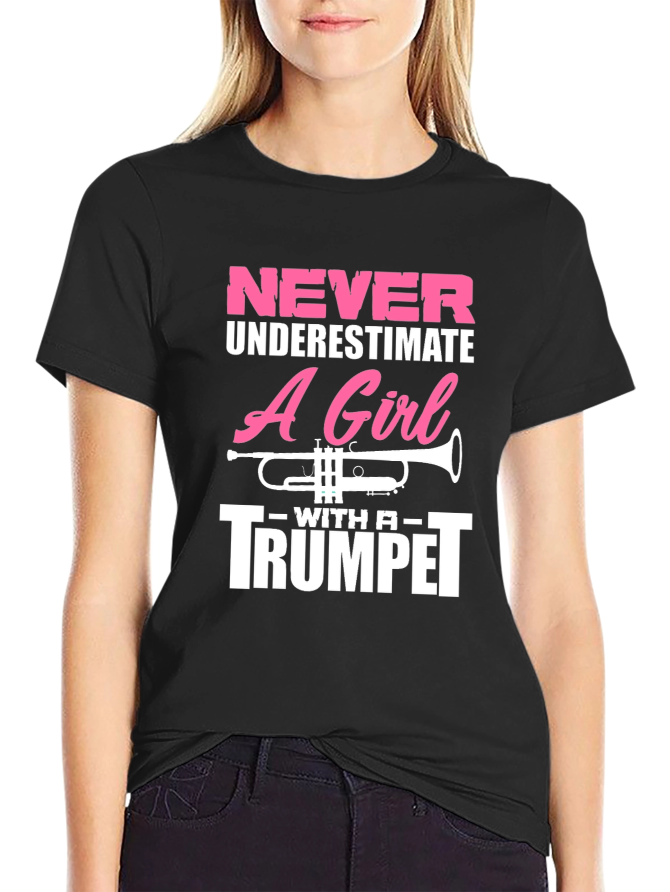Never Underestimate A Girl With A Trumpet T-Shirt