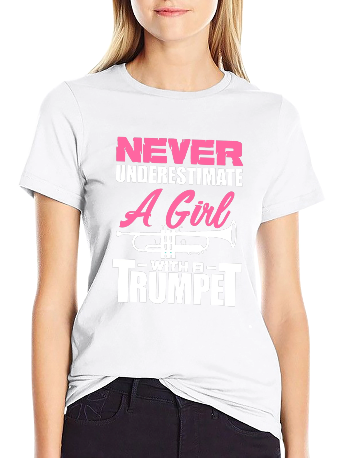 Never Underestimate A Girl With A Trumpet T-Shirt