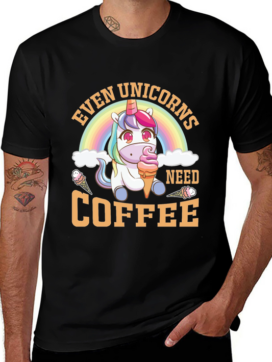 Unicorn Coffee T-Shirt: Even Unicorns Need Coffee