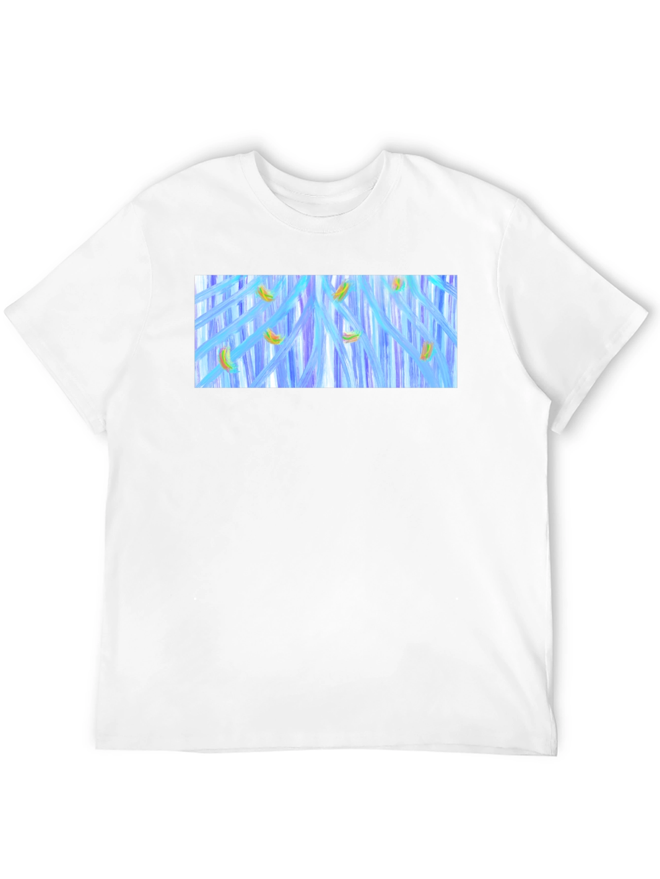 Abstract Banana Waterfall Graphic Tee - Black