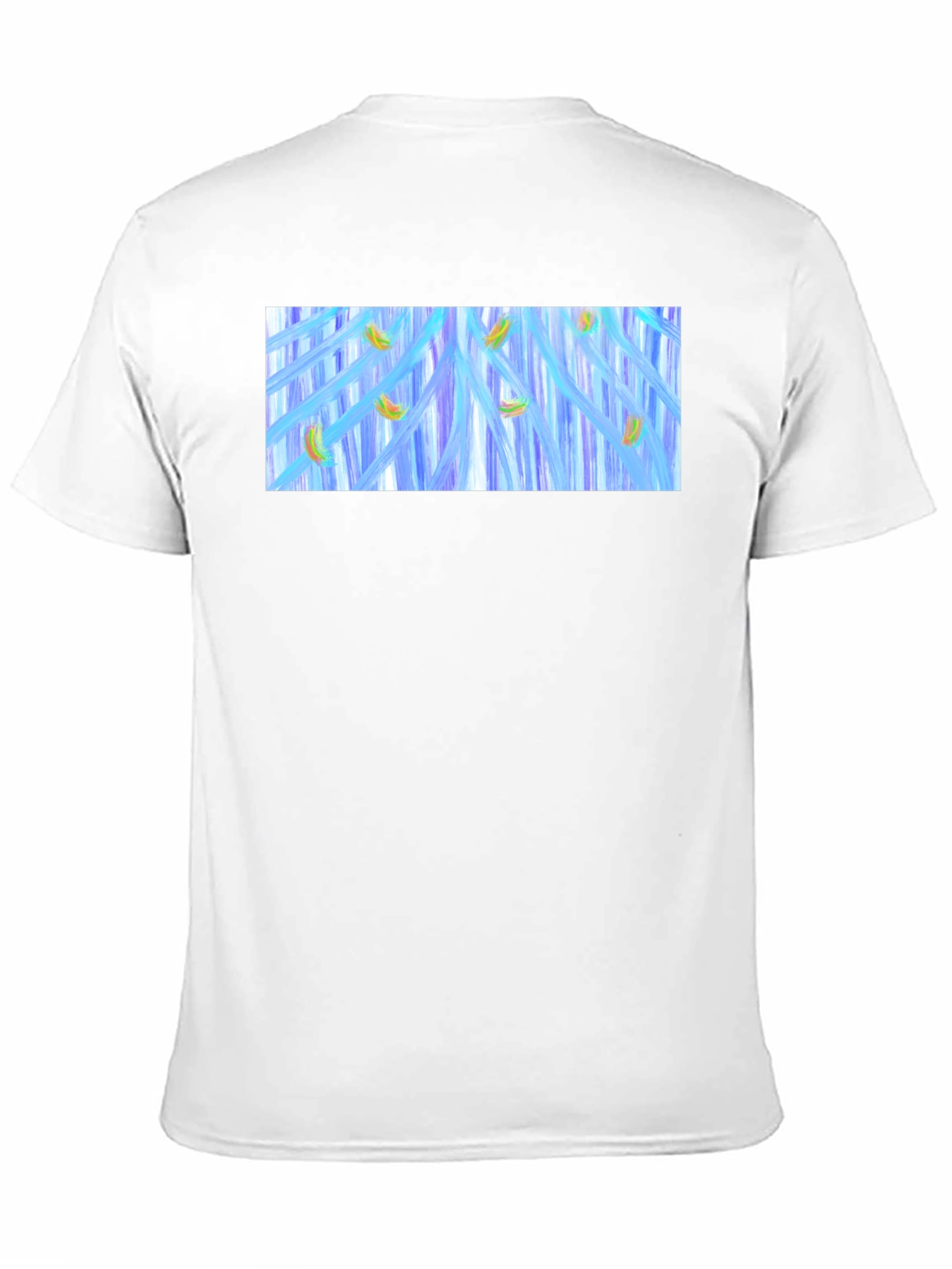 Abstract Banana Waterfall Graphic Tee - Black
