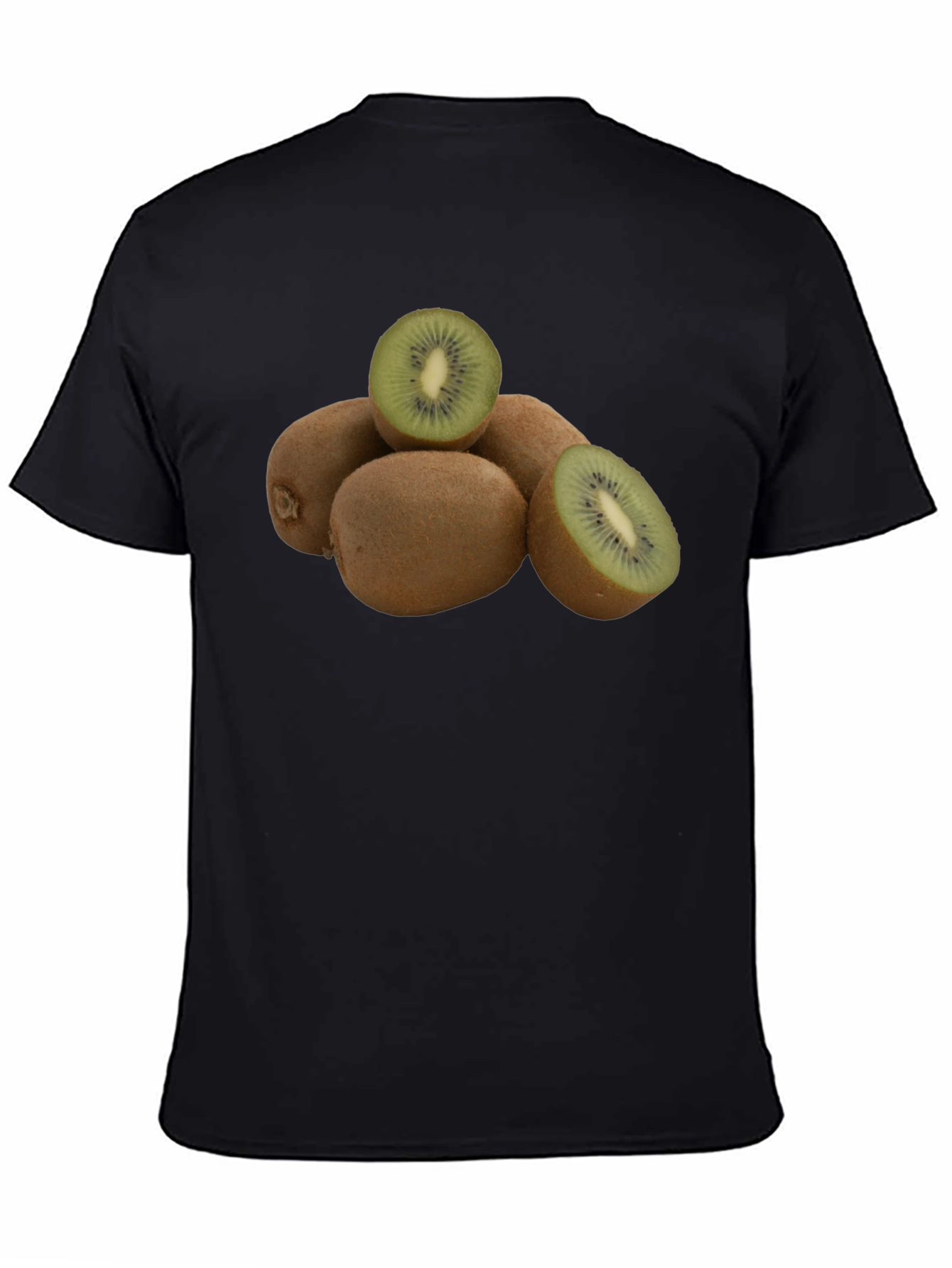 Kiwi Fruit Graphic Black T-Shirt
