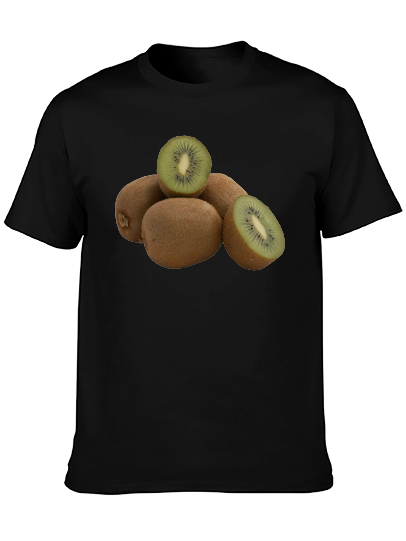 Kiwi Fruit Graphic Black T-Shirt