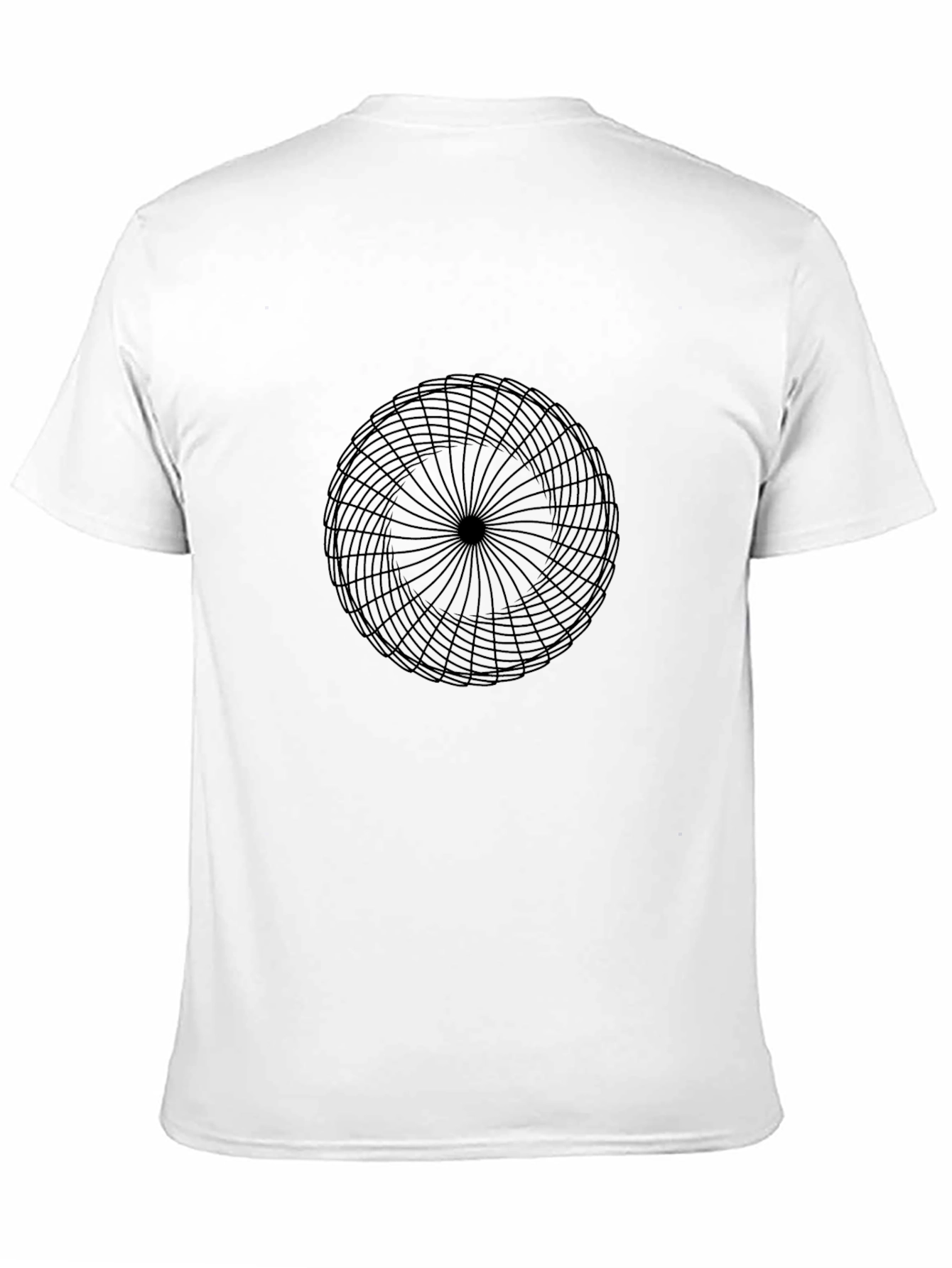 Geometric Circle Graphic Print Black T-Shirt