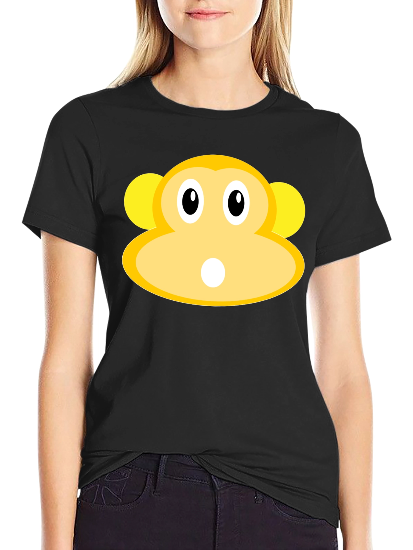 Monkey Face Graphic Tee - Black T-Shirt