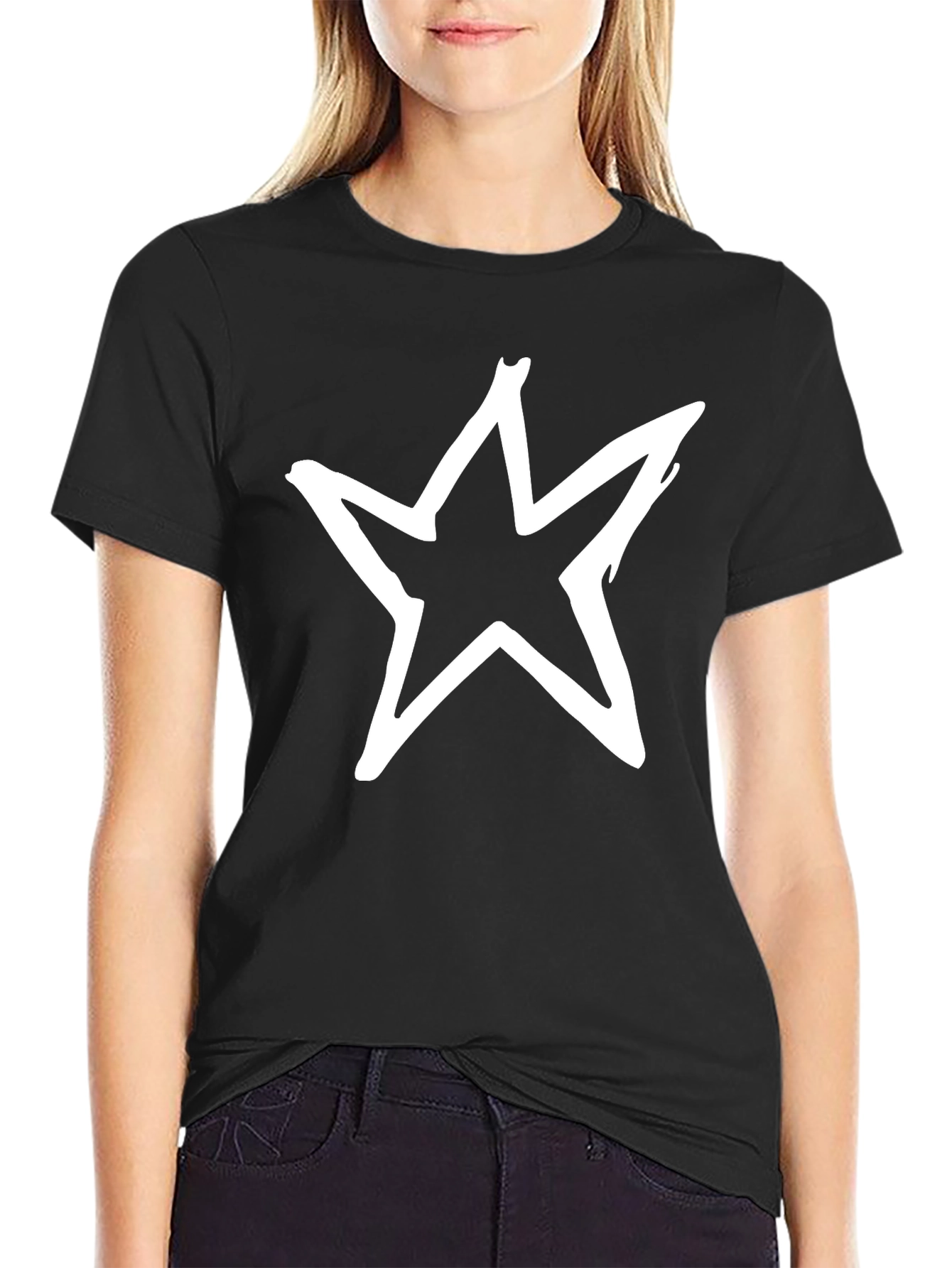Bold Star Graphic Black T-Shirt