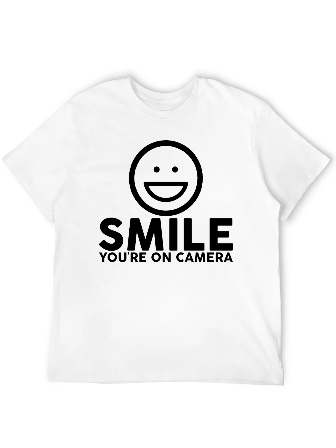 Smile Youre on Camera Graphic Tee - Black