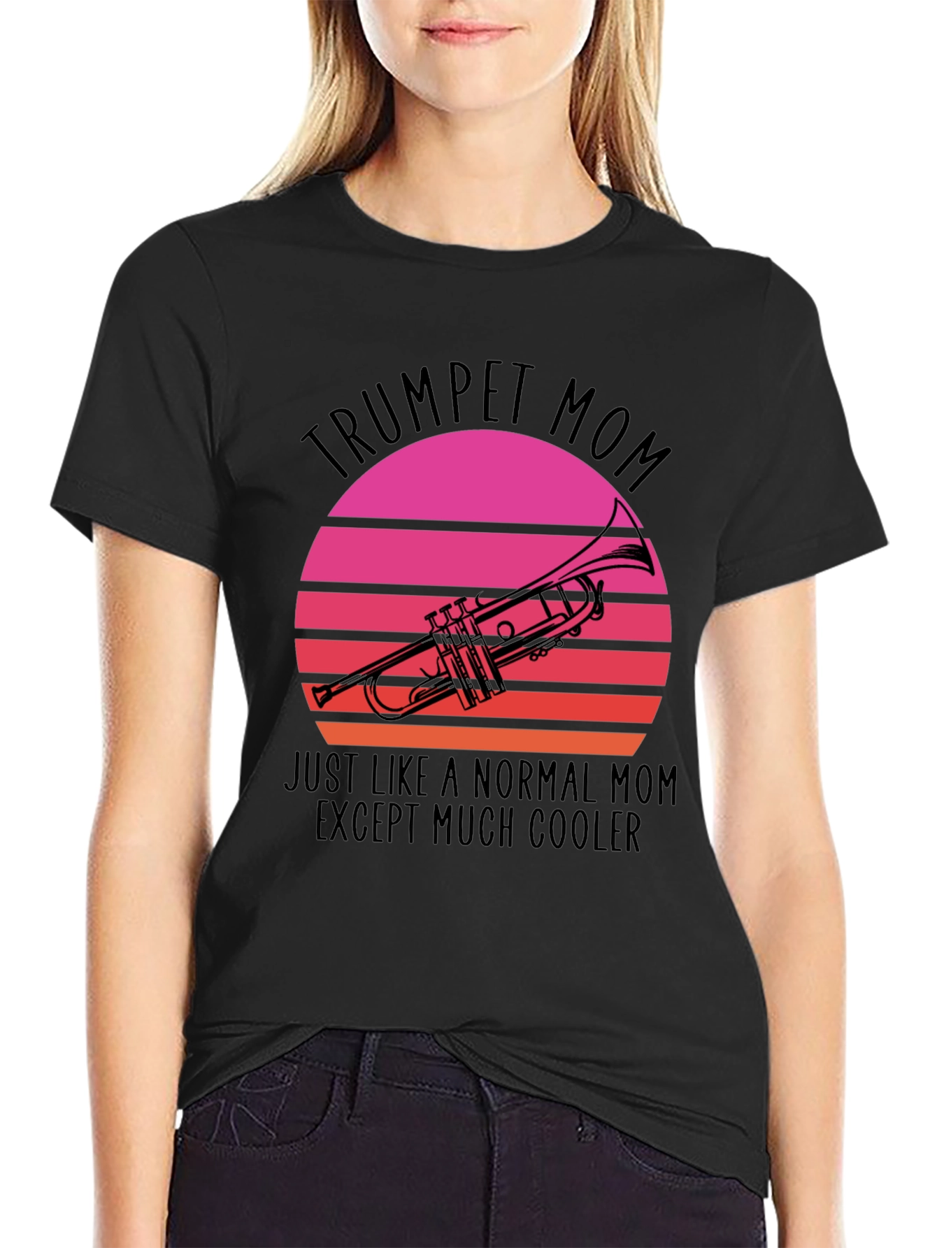 Trumpet Mom T-Shirt - Cool Mom Graphic Tee