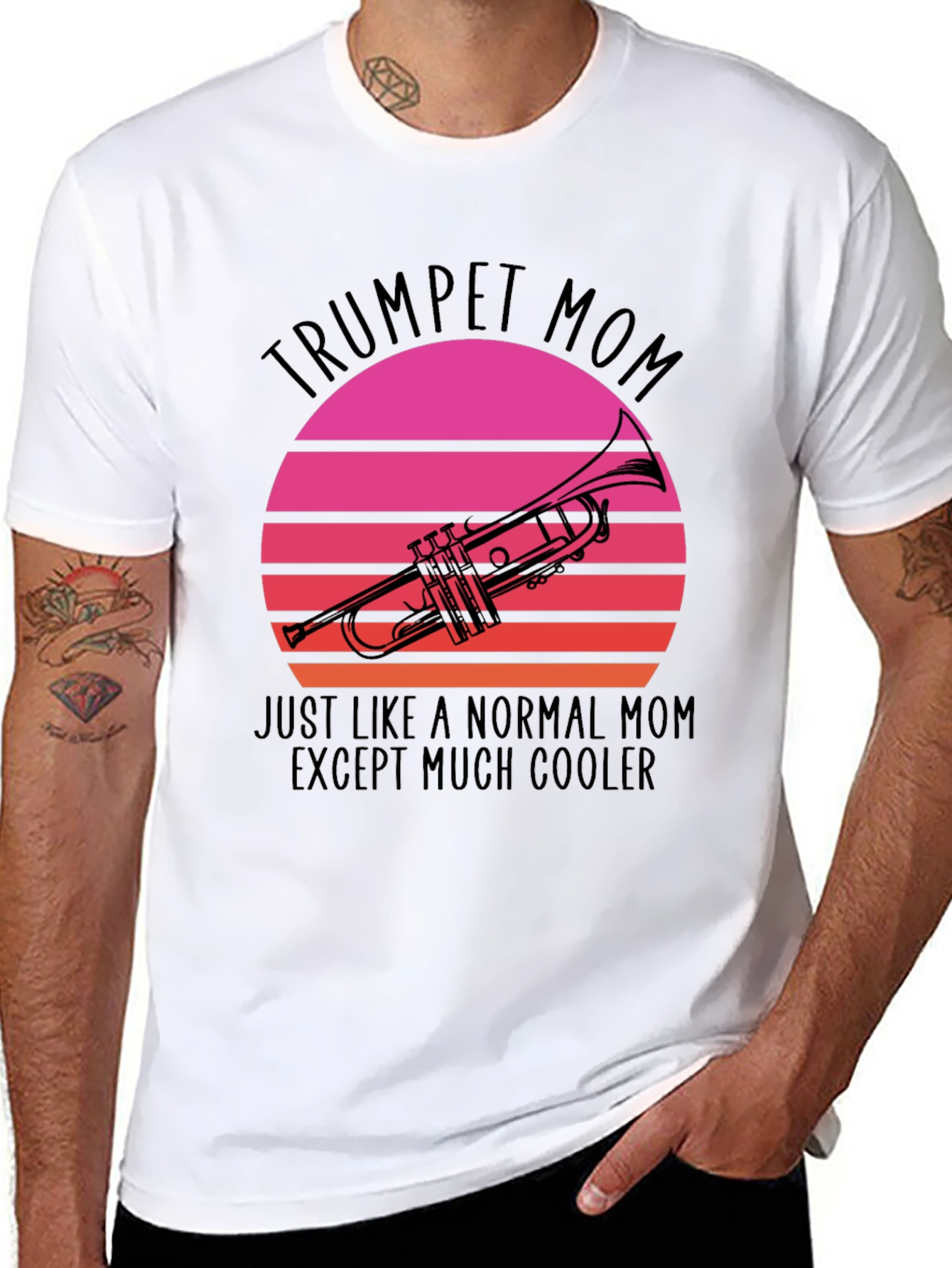 Trumpet Mom T-Shirt - Cool Mom Graphic Tee