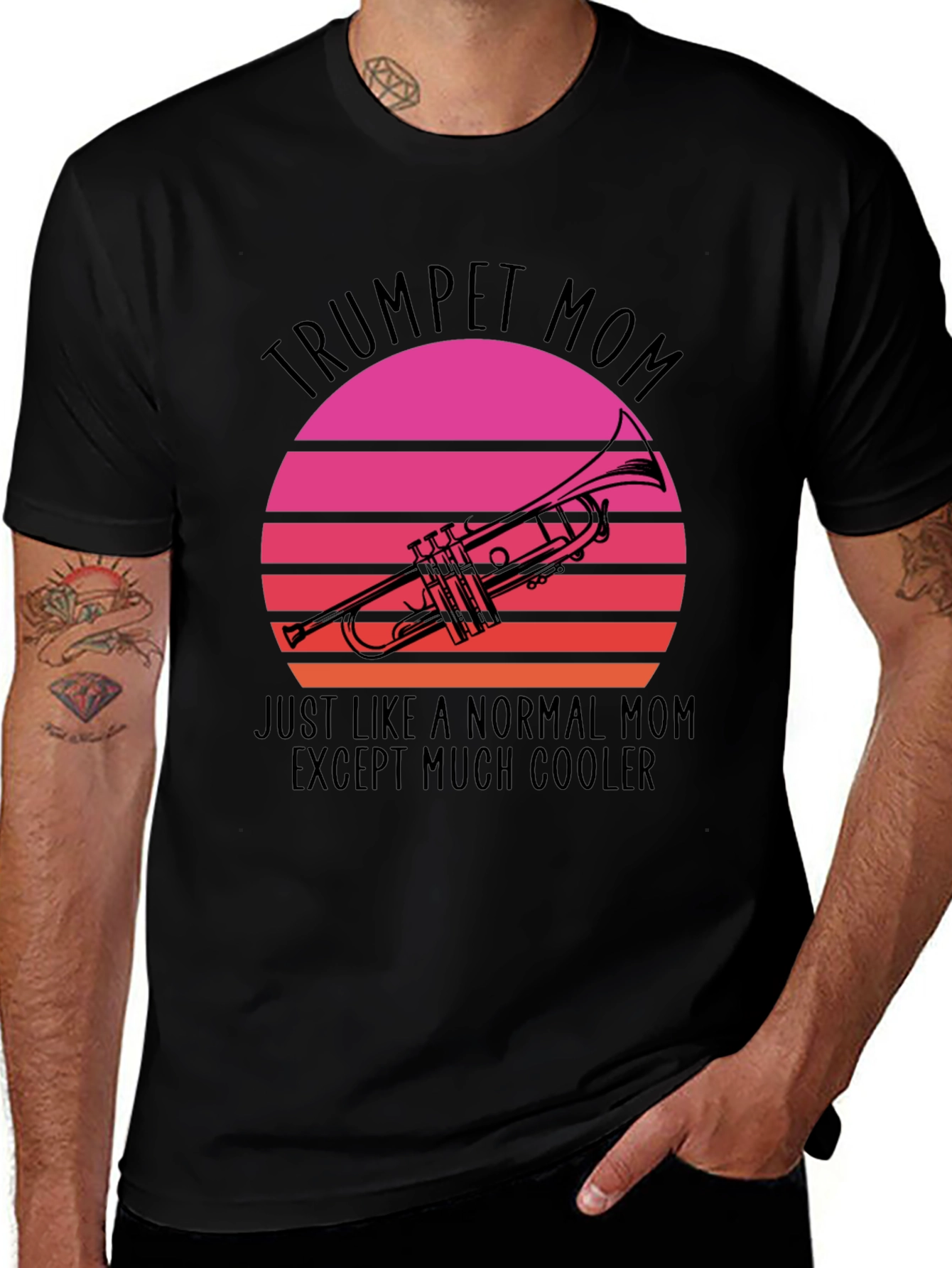 Trumpet Mom T-Shirt - Cool Mom Graphic Tee