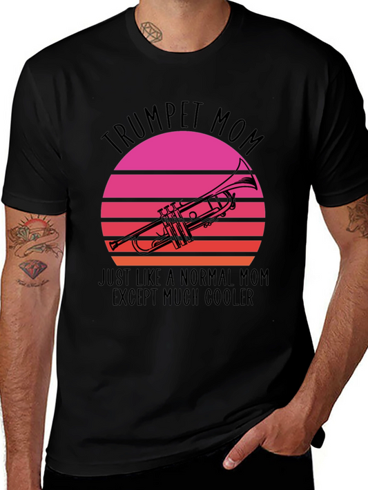 Trumpet Mom T-Shirt - Cool Mom Graphic Tee