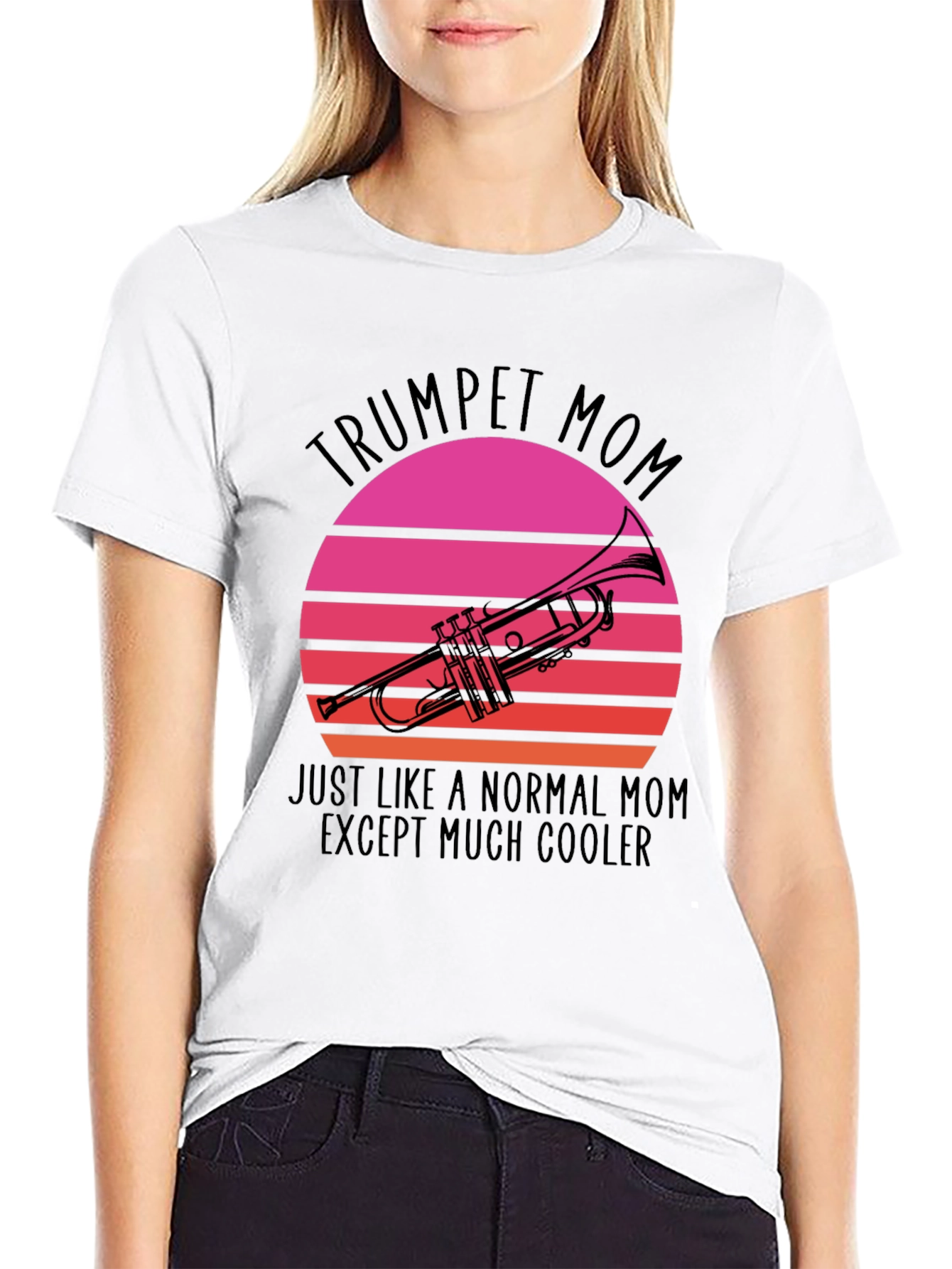 Trumpet Mom T-Shirt - Cool Mom Graphic Tee