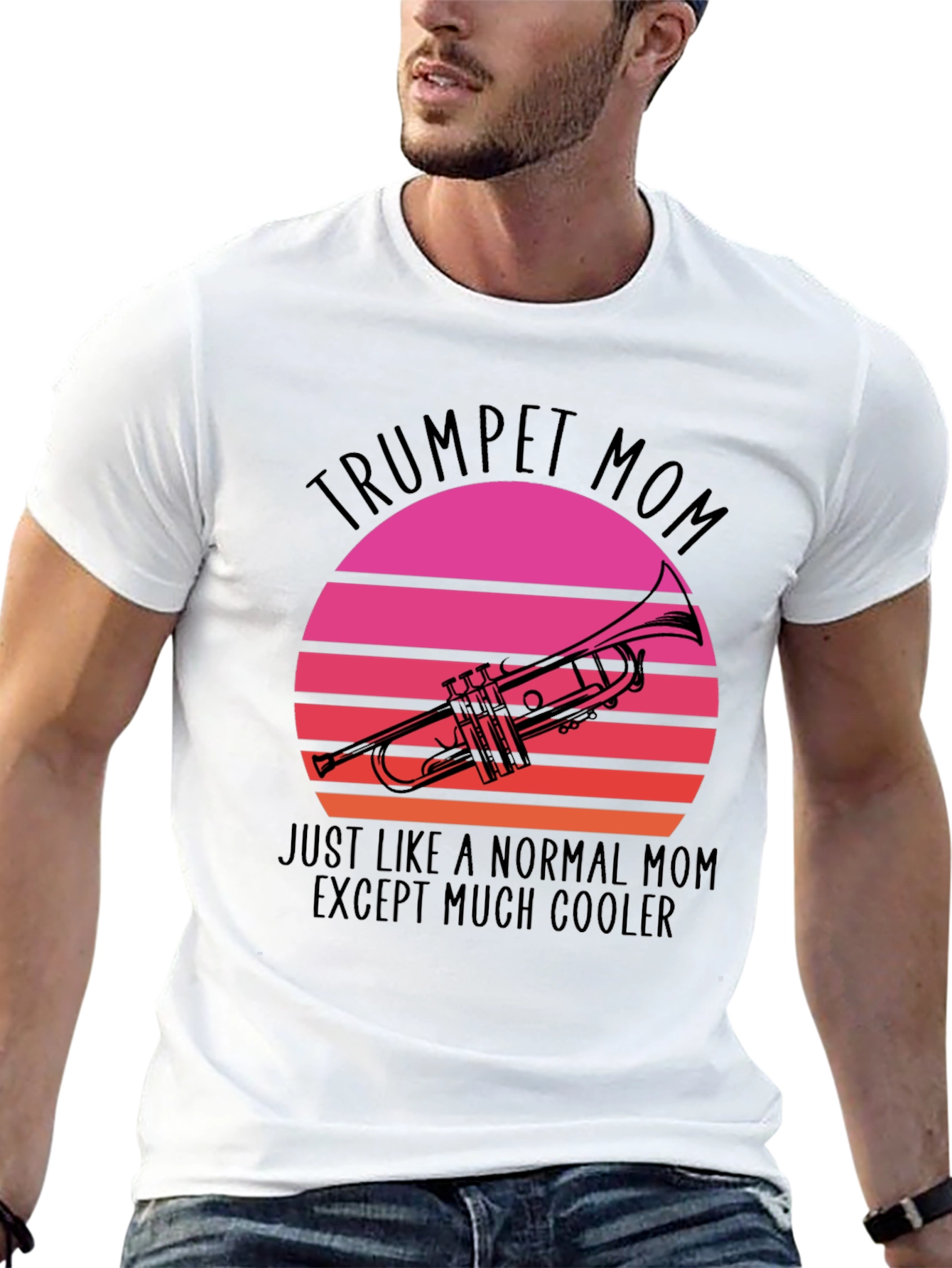 Trumpet Mom T-Shirt - Cool Mom Graphic Tee