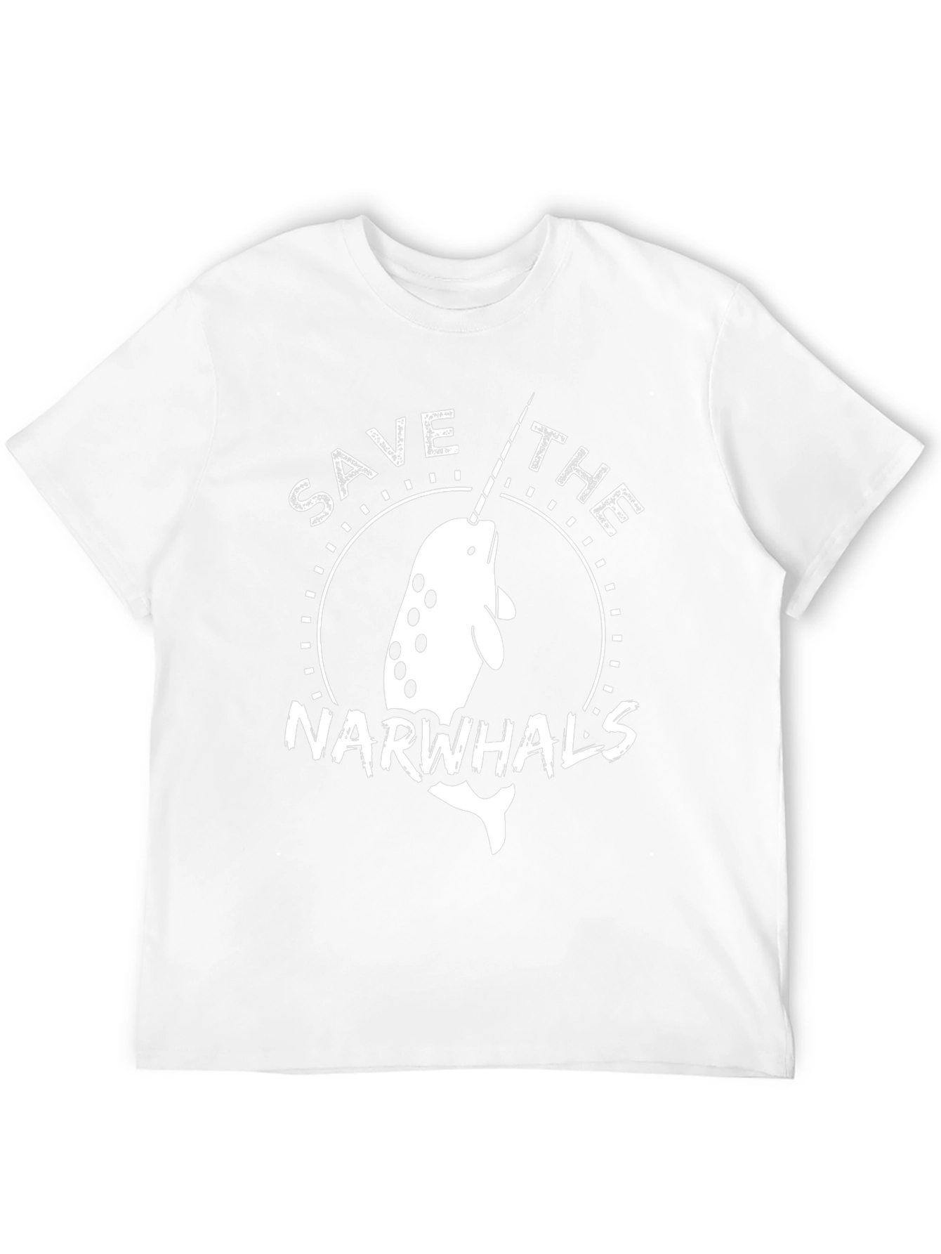Save the Narwhals T-Shirt - Black Cotton Tee