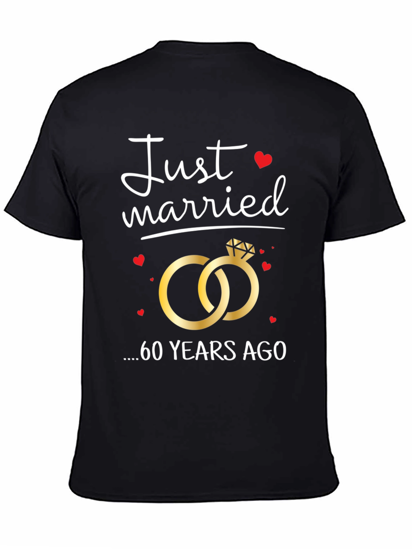 Just Married 60 Years Ago Anniversary T-Shirt
