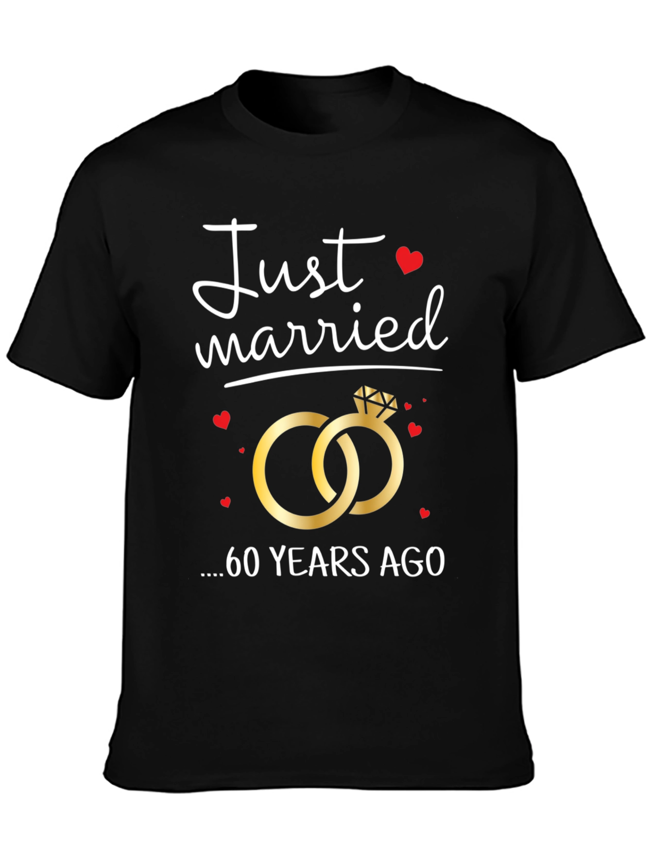 Just Married 60 Years Ago Anniversary T-Shirt