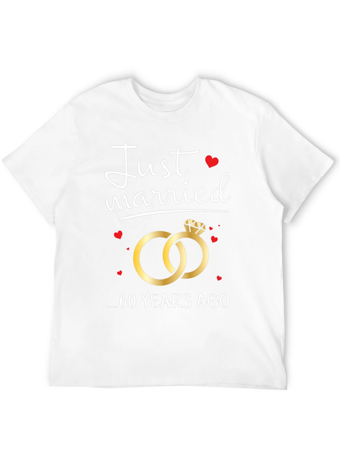 Just Married 60 Years Ago Anniversary T-Shirt