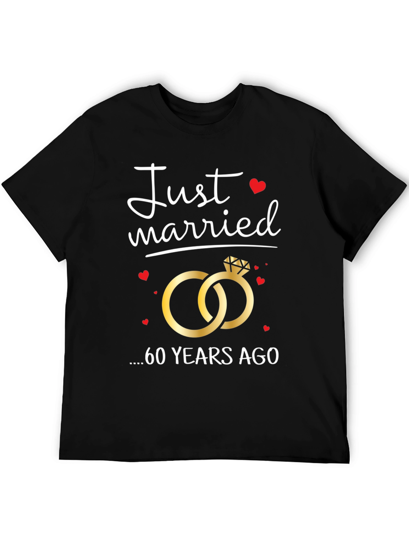 Just Married 60 Years Ago Anniversary T-Shirt